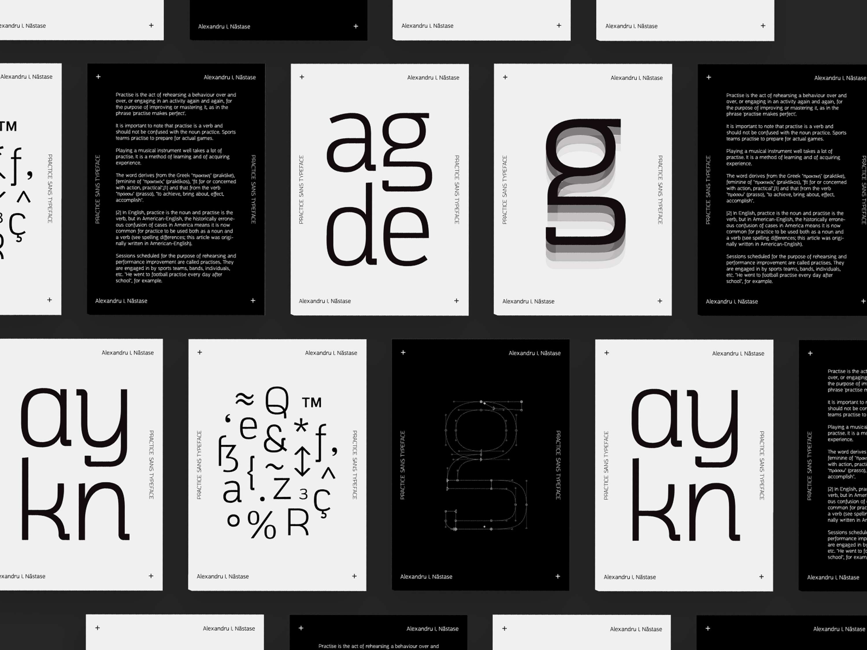 Practice Sans Typeface by Alexandru Năstase