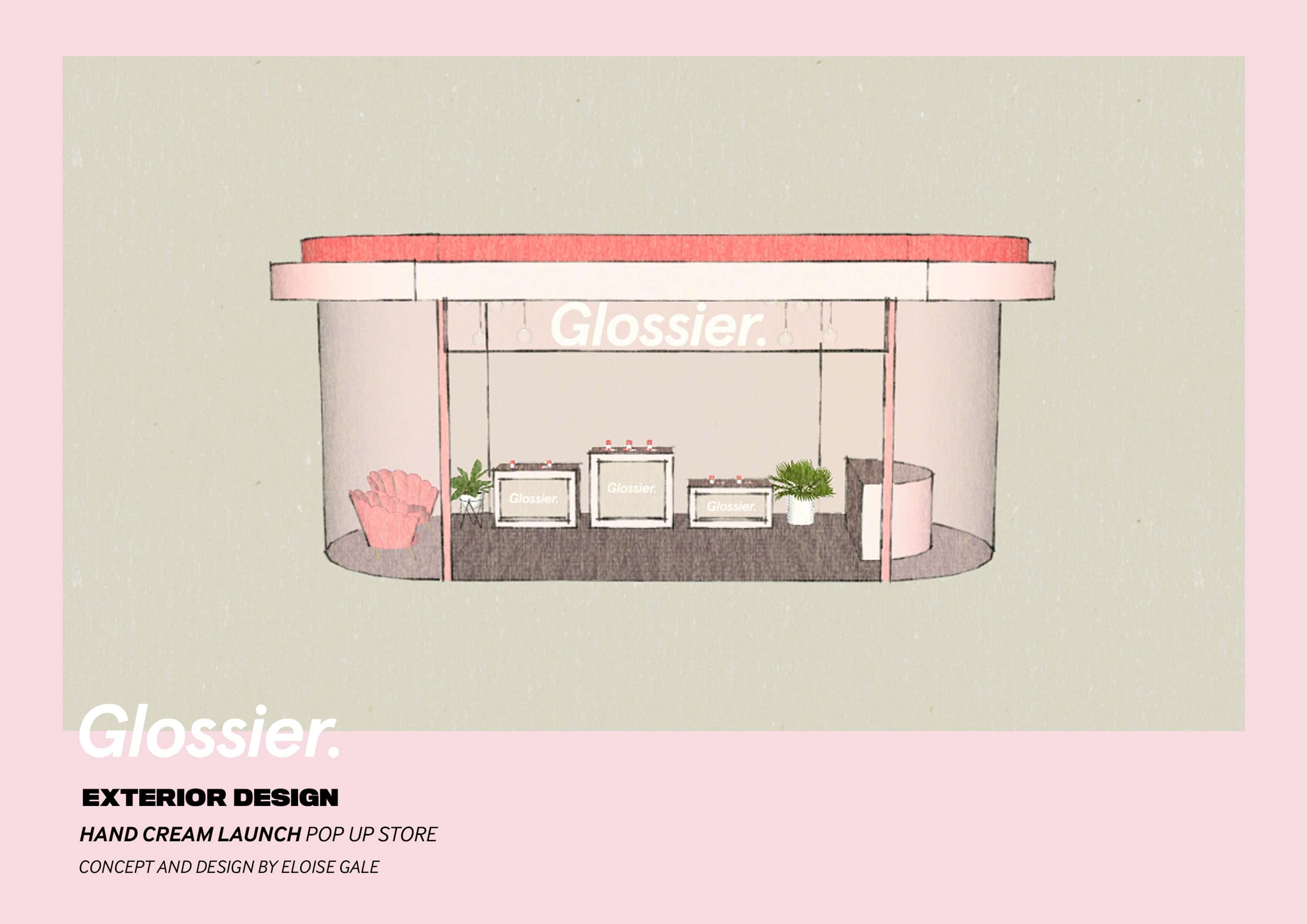 Glossier Pop-up Store/Brand Activation Concept by Eloise Gale