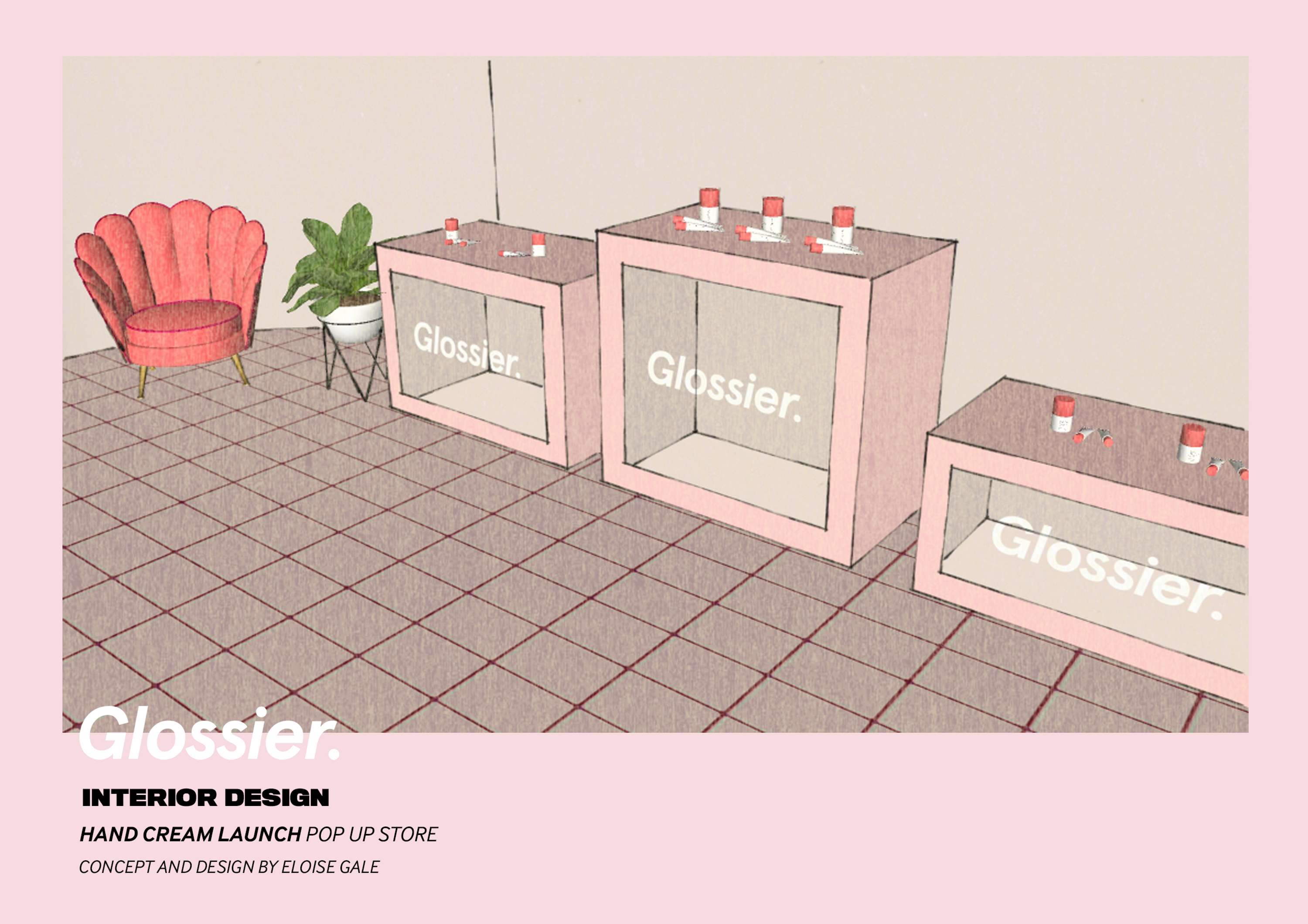 Glossier Pop-up Store/Brand Activation Concept by Eloise Gale