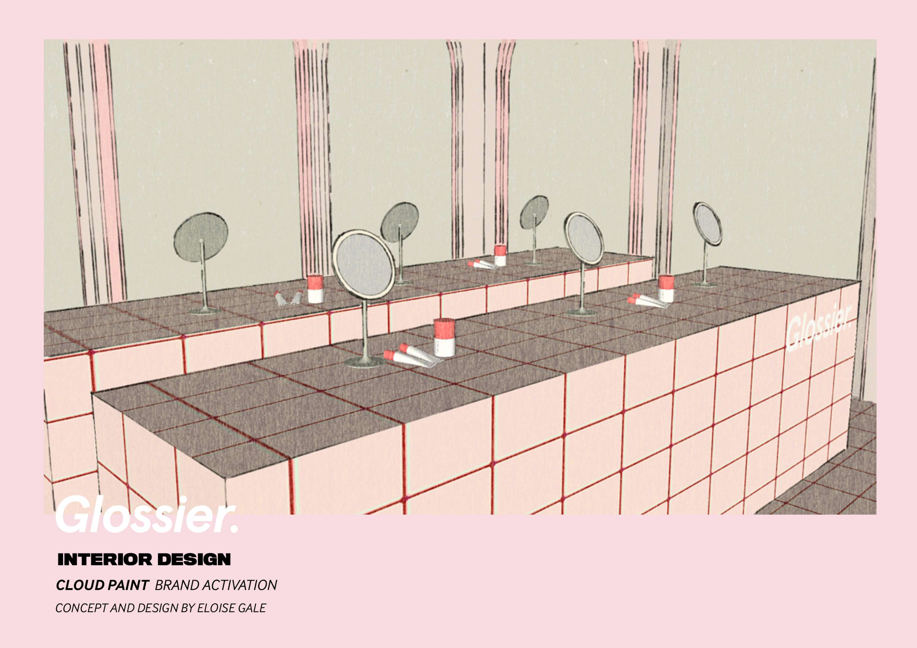 Glossier Pop-up Store/Brand Activation Concept by Eloise Gale