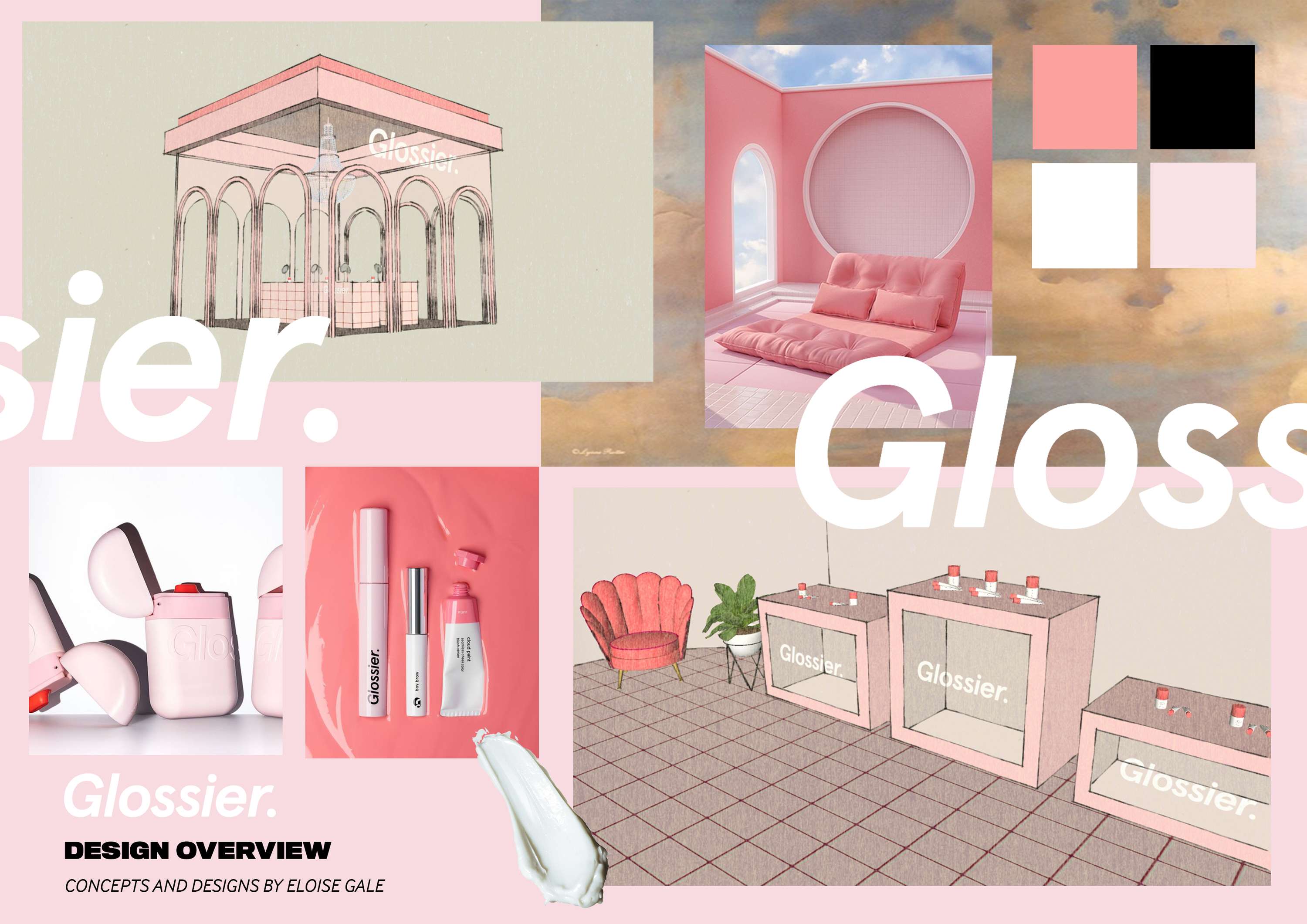 Glossier Pop-up Store/Brand Activation Concept by Eloise Gale