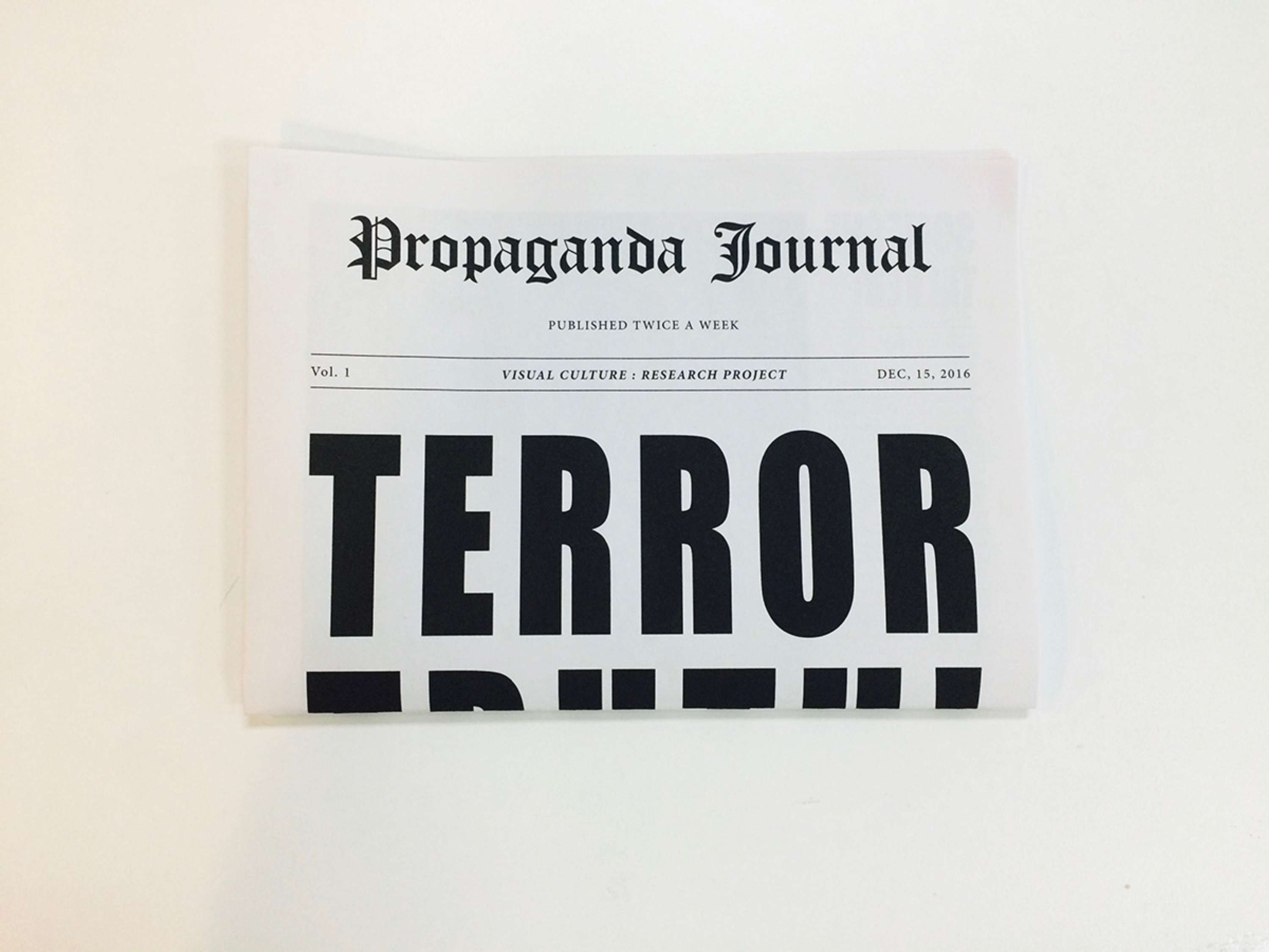 Propaganda Journal: Research & Print Design by Jazzy Olive