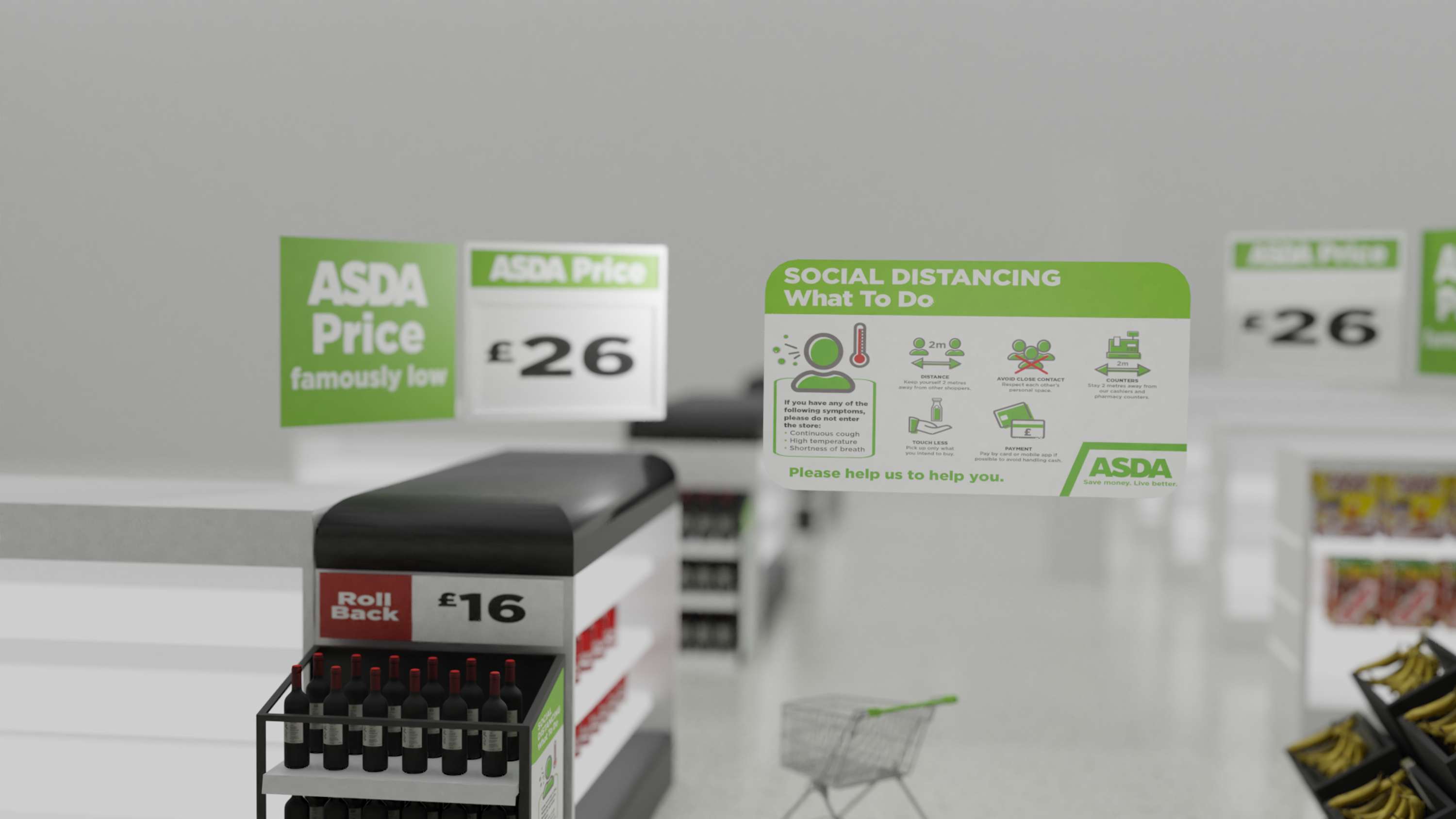 3d Asda in-store render by Matt Jones