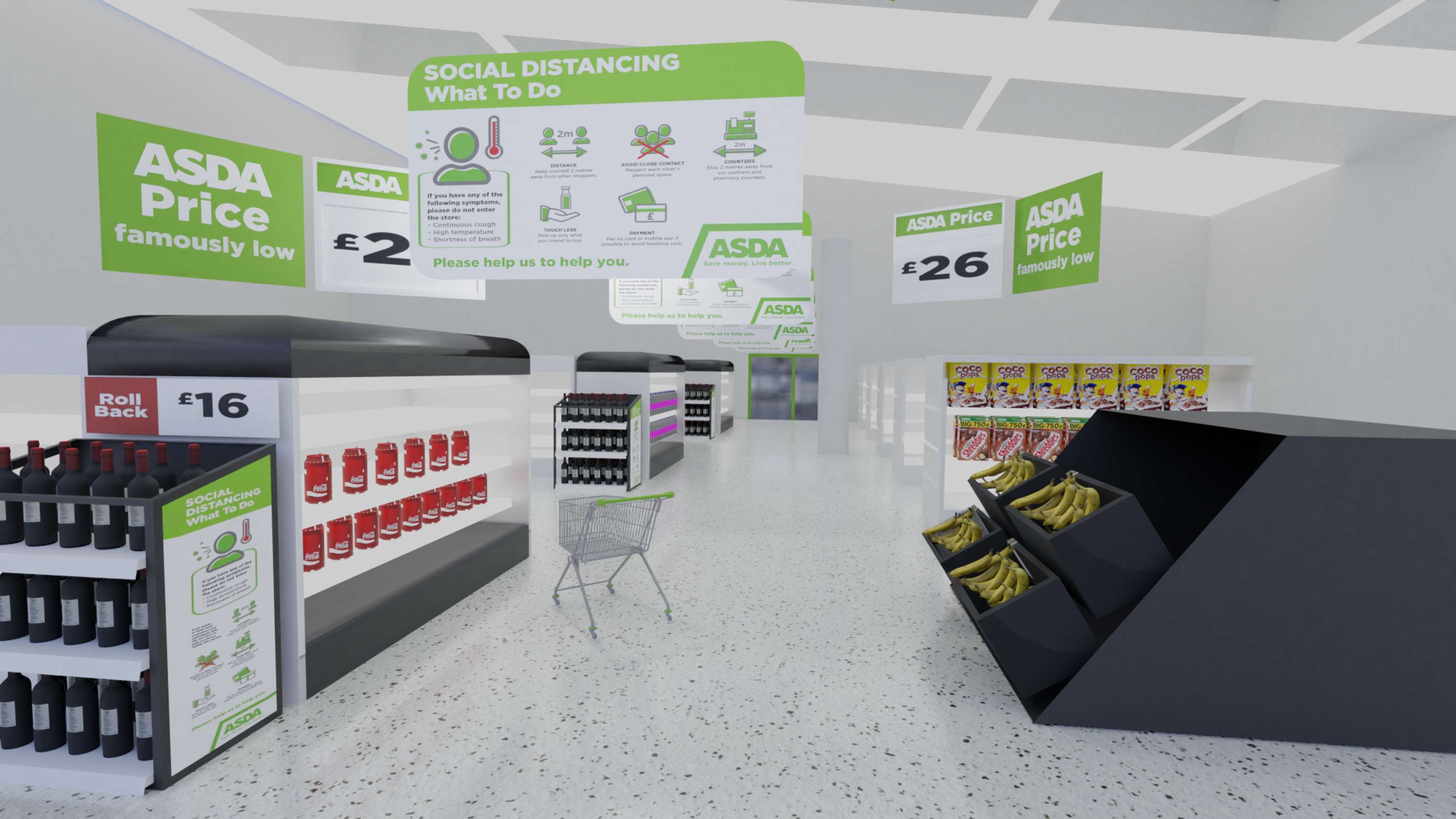 3d Asda in-store render by Matt Jones