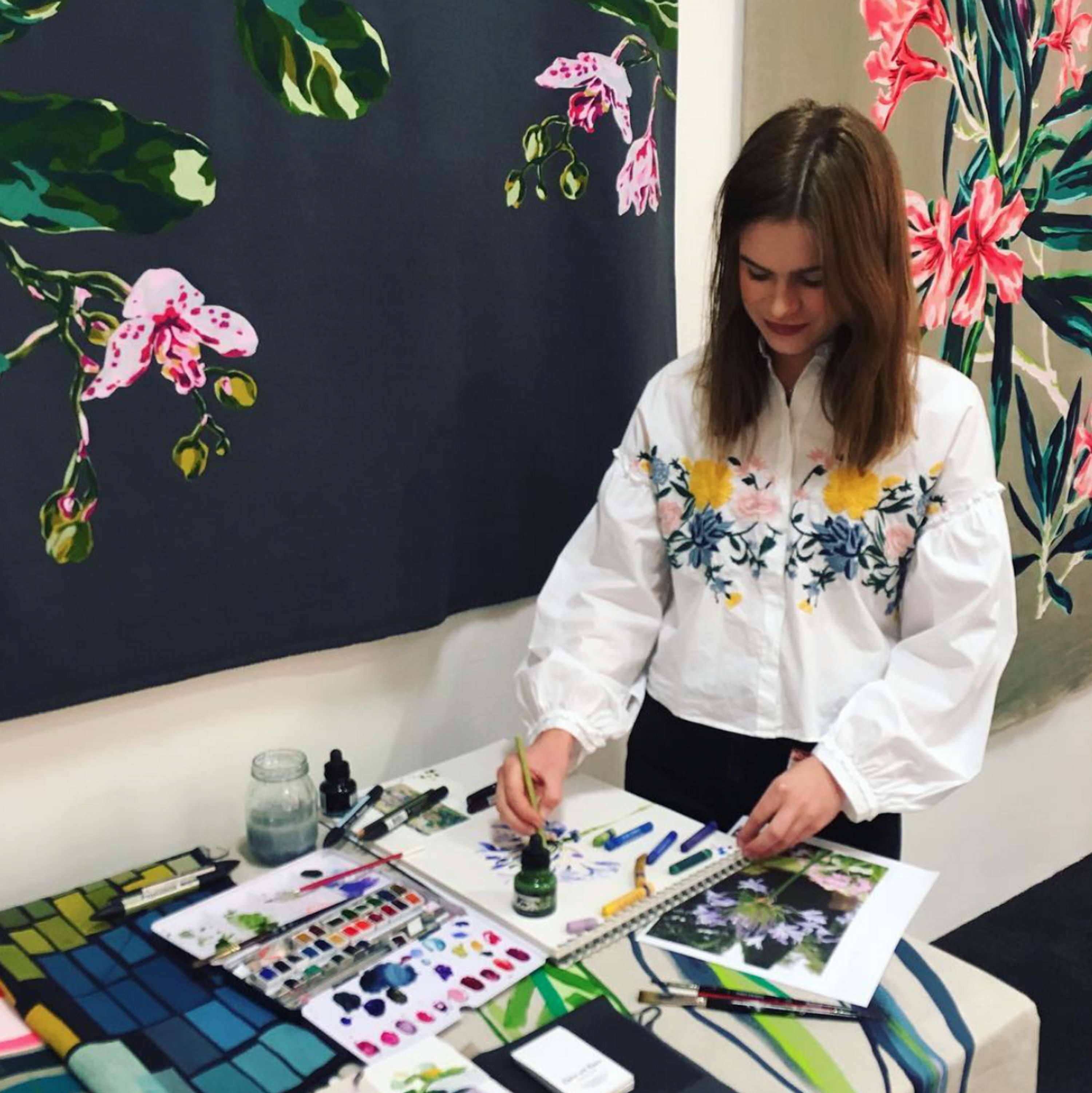 Chloe and Annie, Screenprint Studio by Chloe Gregory