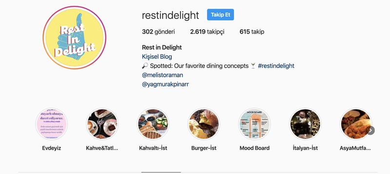 Developing Instagram Account about Food & Life-Style by Yagmur Akpinar