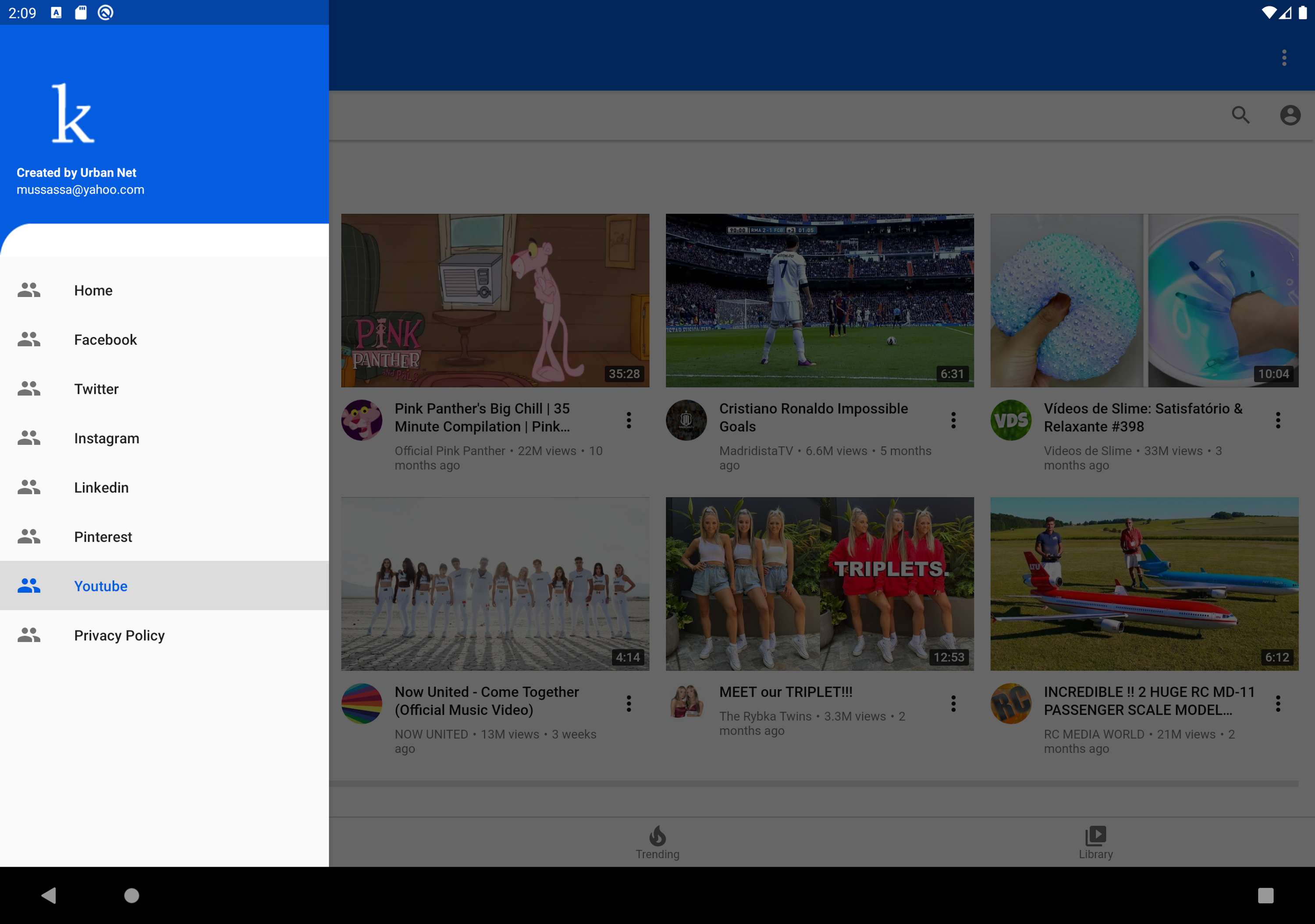 Kubula - All Social Networks in one app (android app) by Joaquim Mussassa Junior