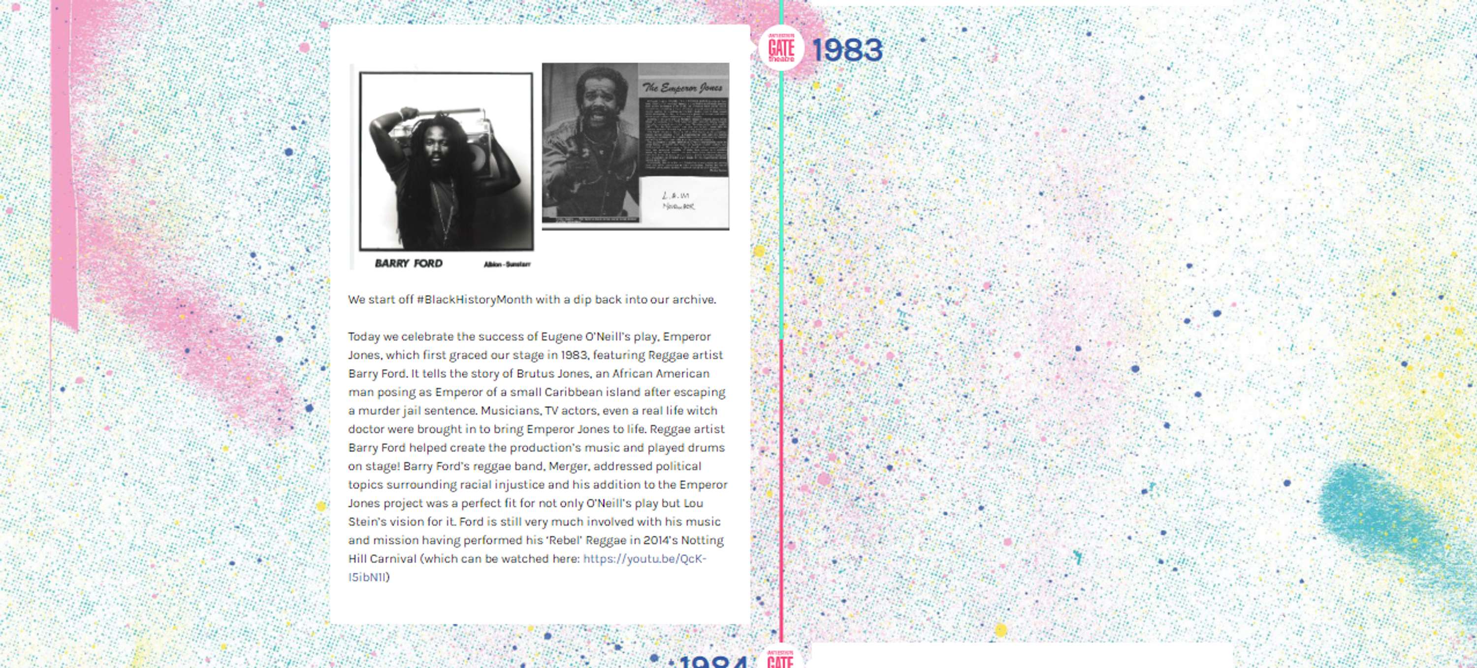 Gate Theatre Archive Project by Aliya Siddique