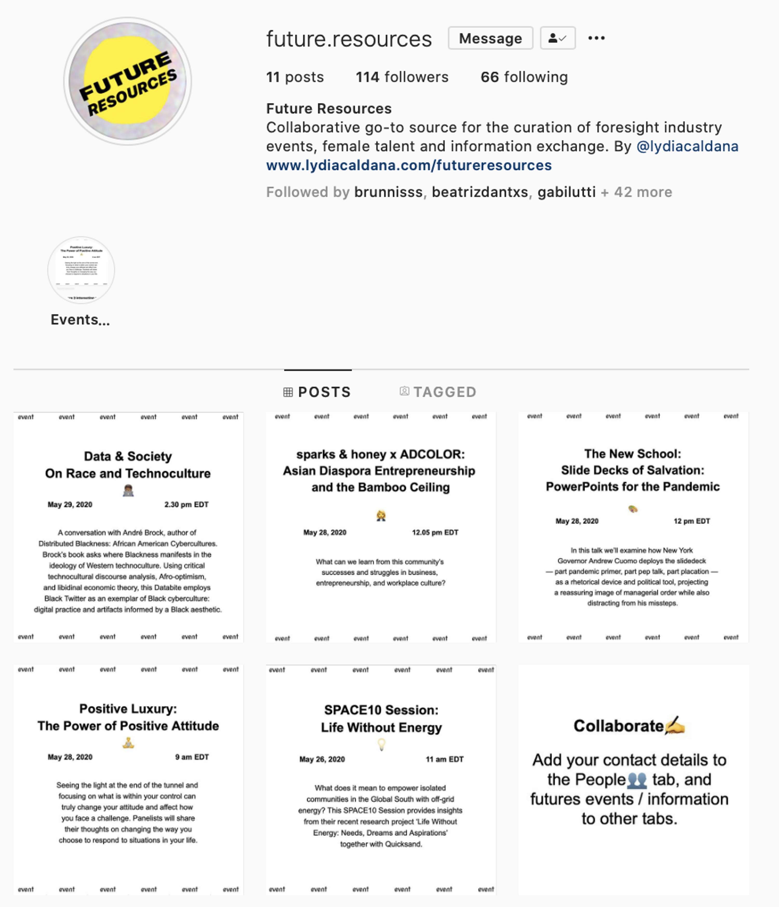 Future Resources by Lydia Caldana