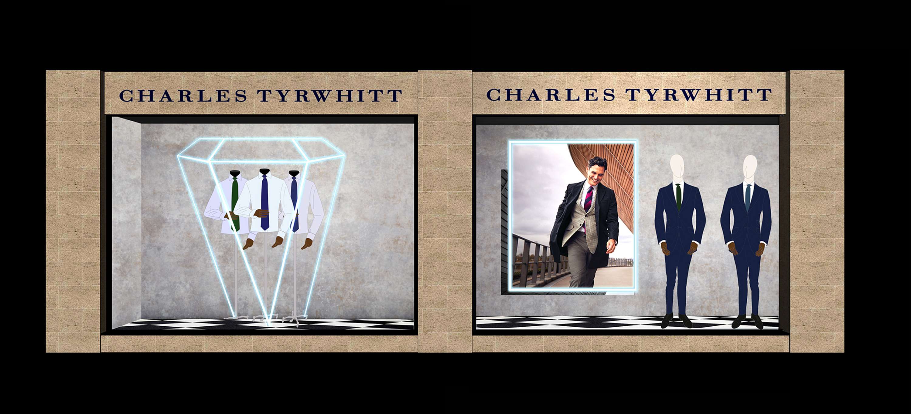 Charles Tyrwhitt - Window Display by Virginie Montagnon