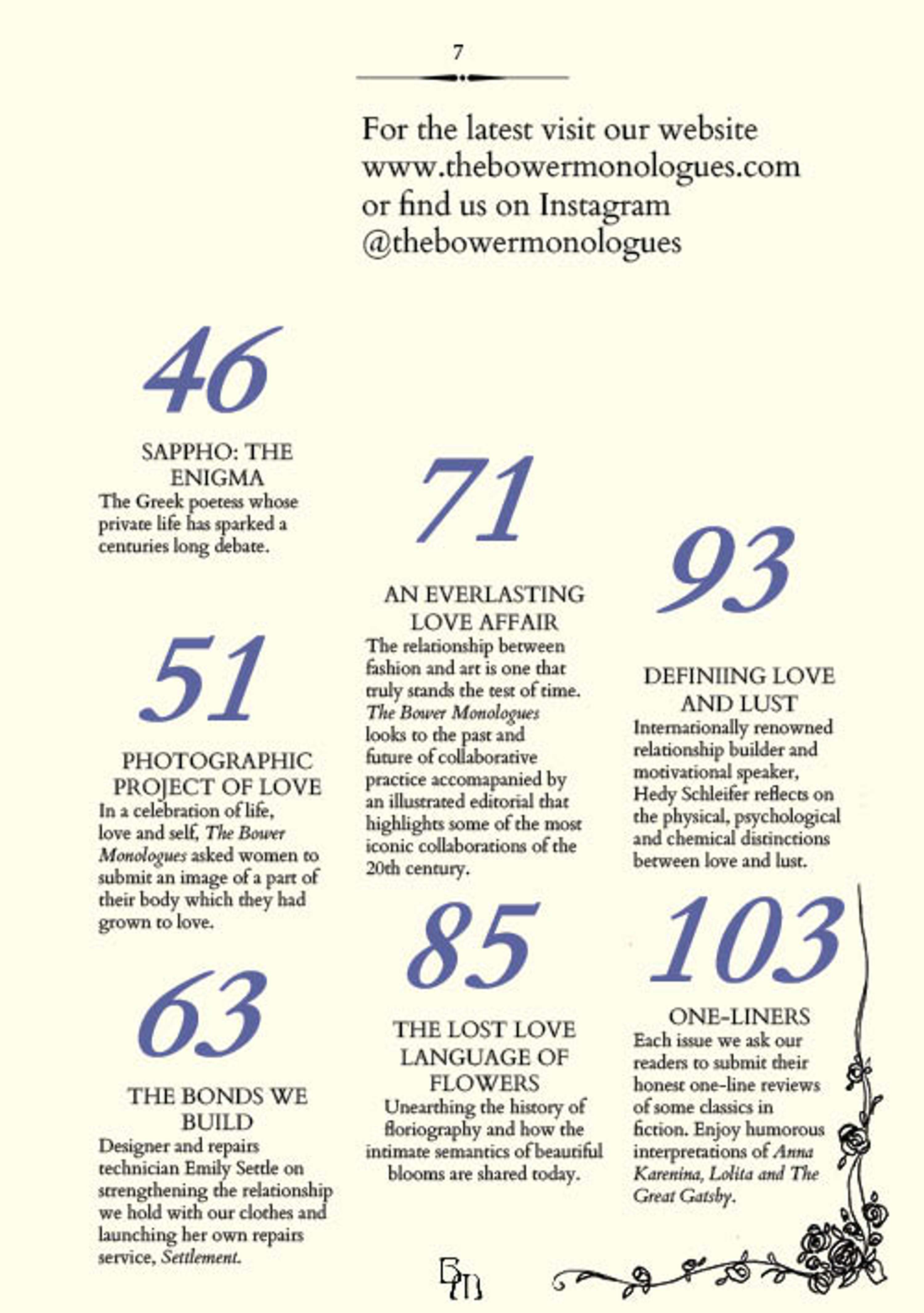 The Bower Monologues- Issue 001 by Millen Brown-Ewens