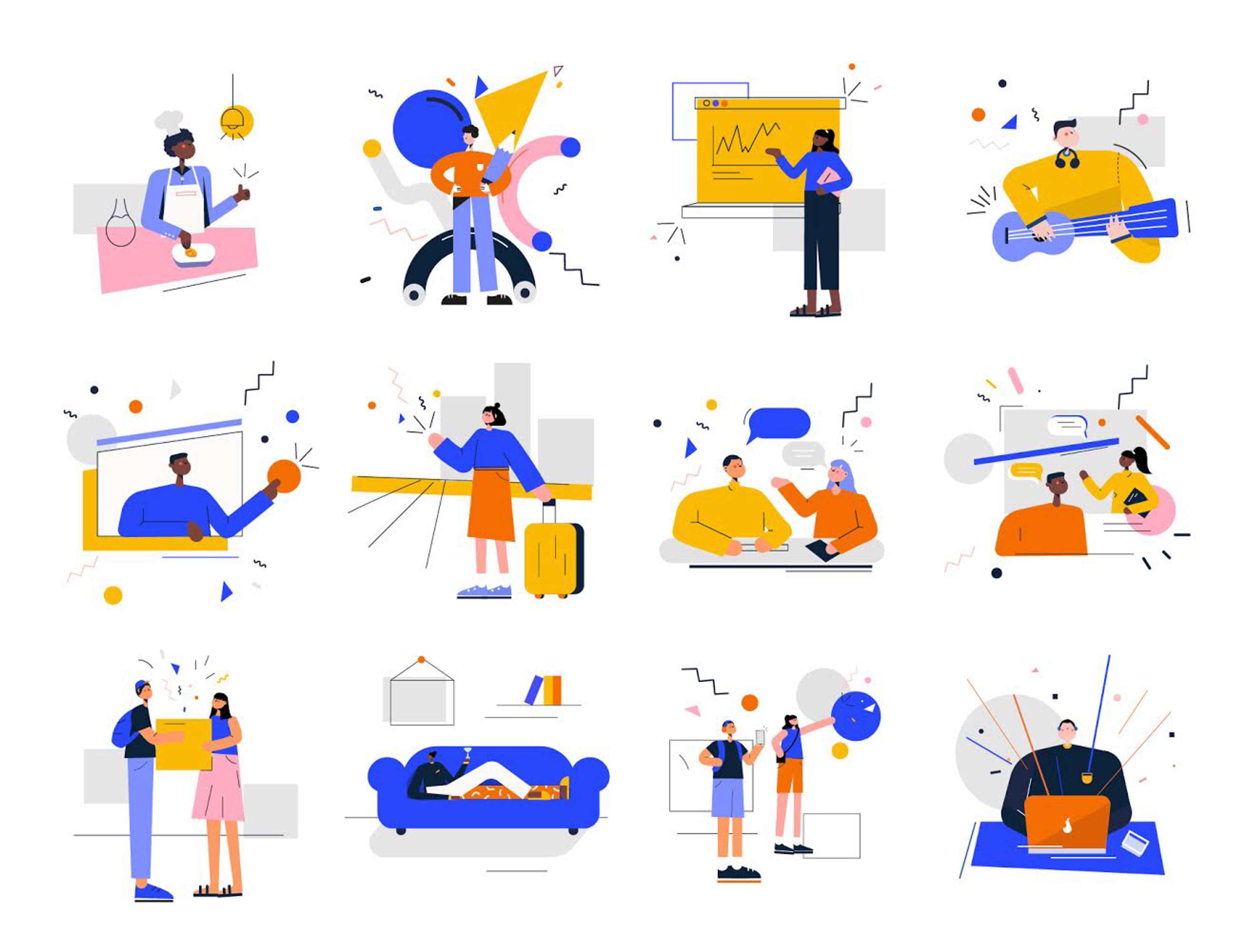 Linewise icon and character set by Margo Sem