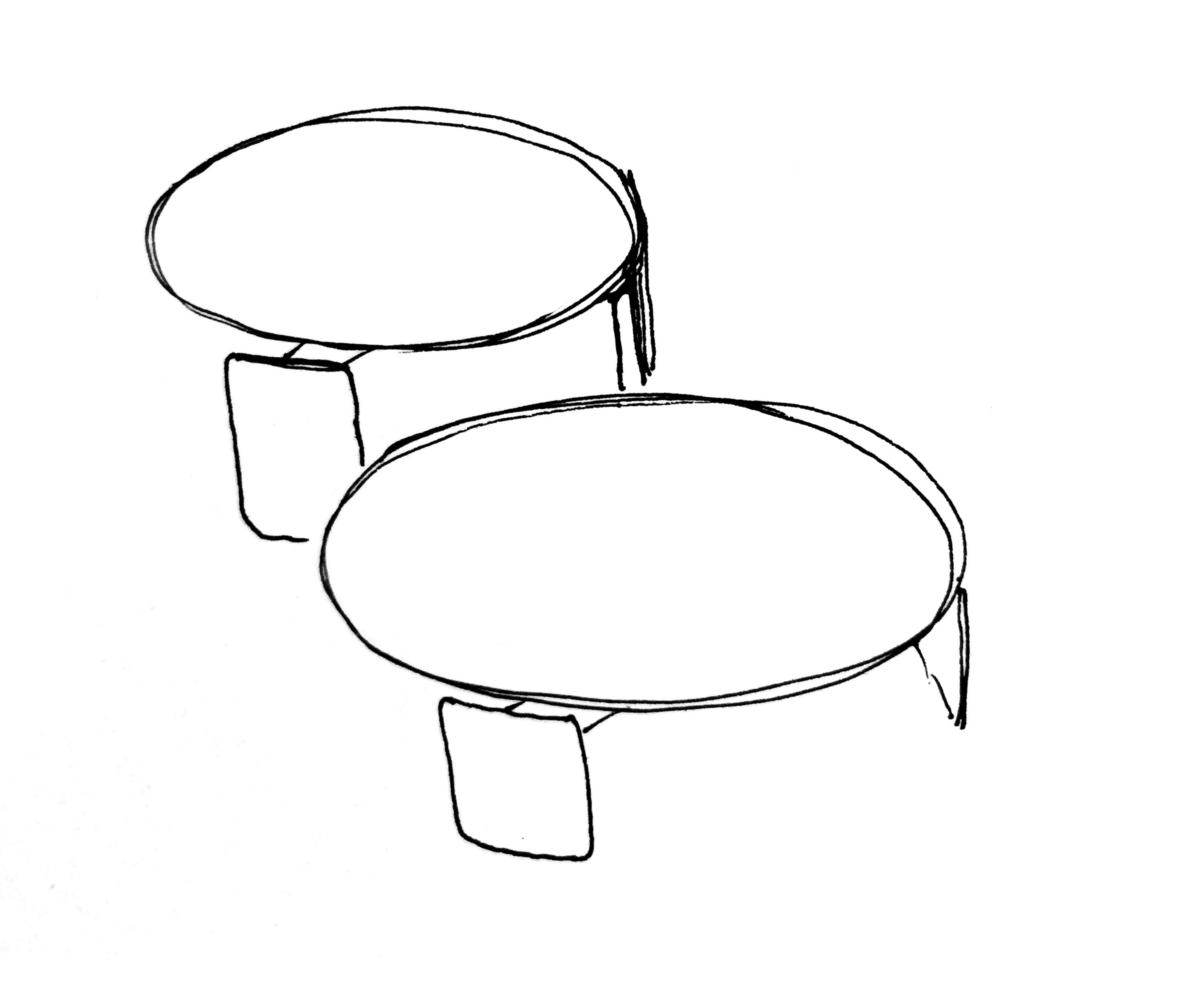 Shirudo tables for Mingardo by Elisa Honkanen