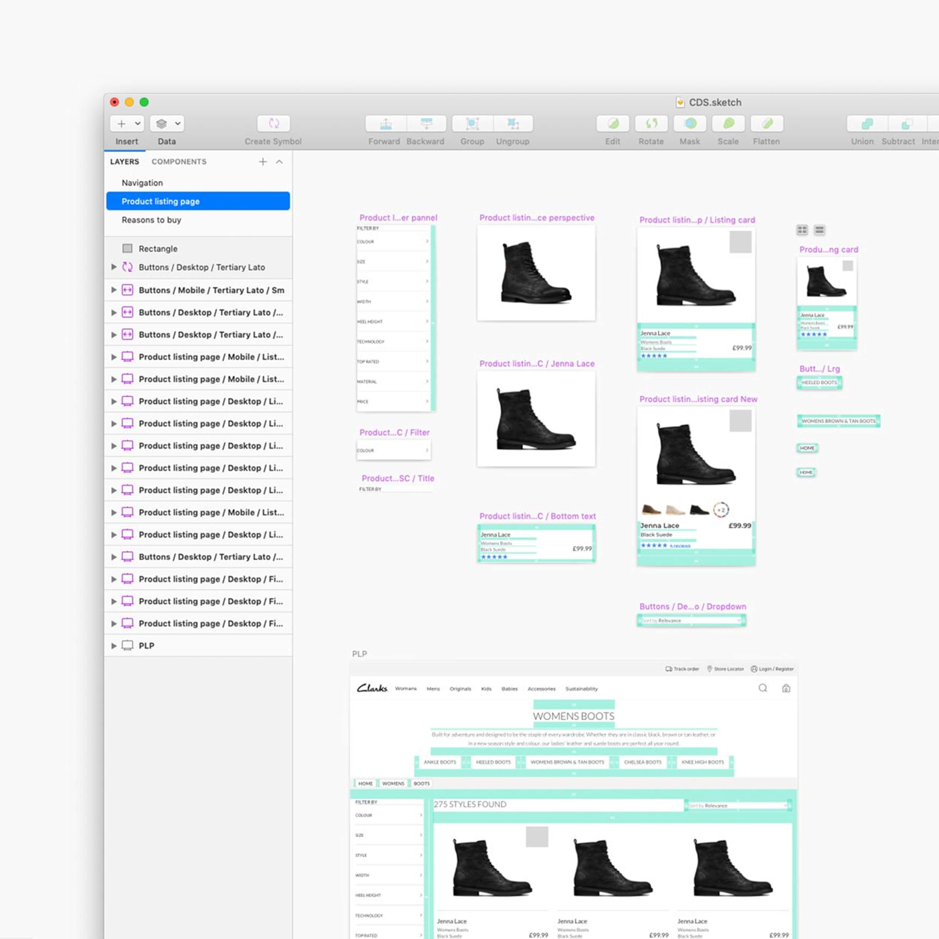 Clarks Shoes - Design System by Ben Tiller