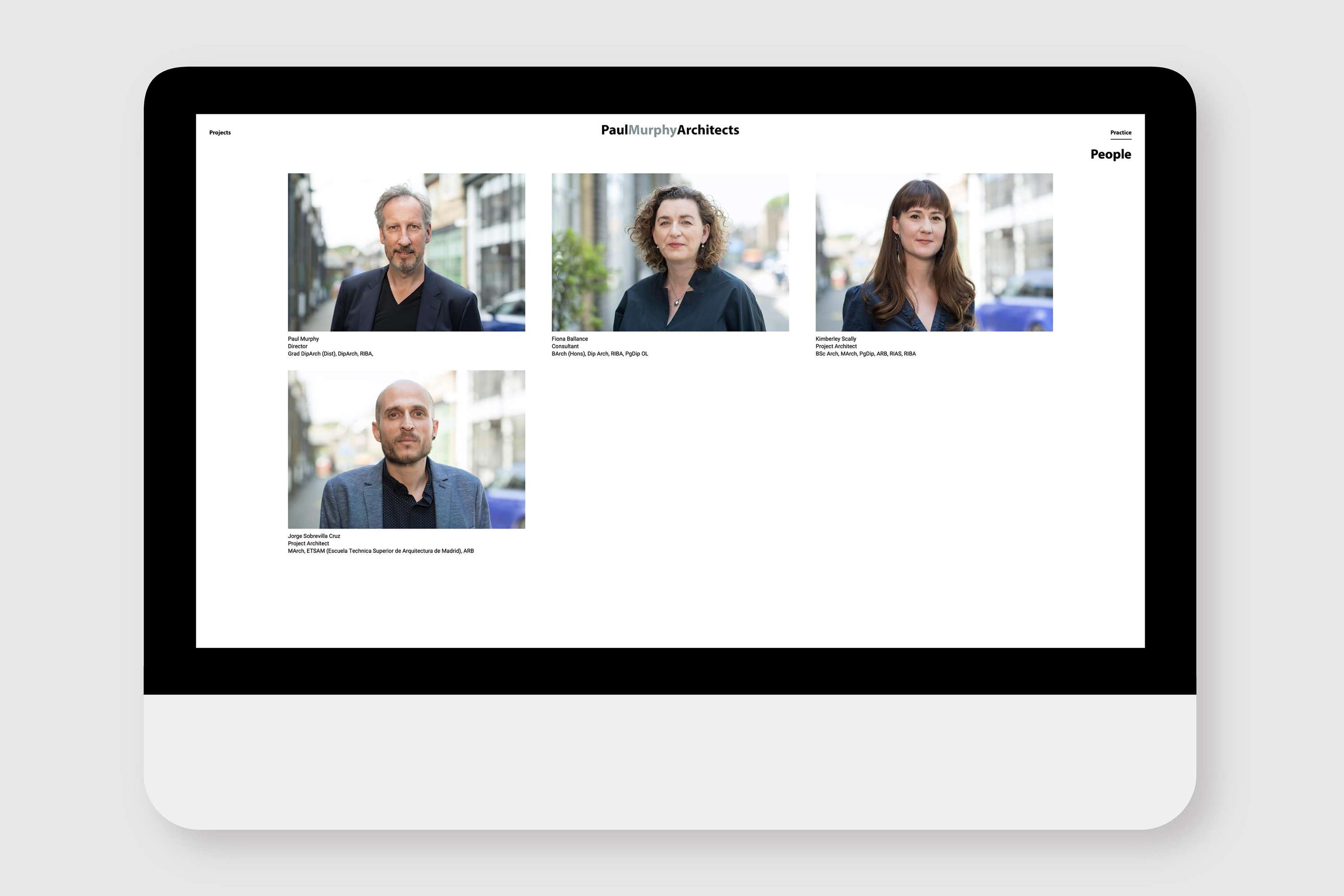 Website Design - Paul Murphy Architects by Rebecca Wilson