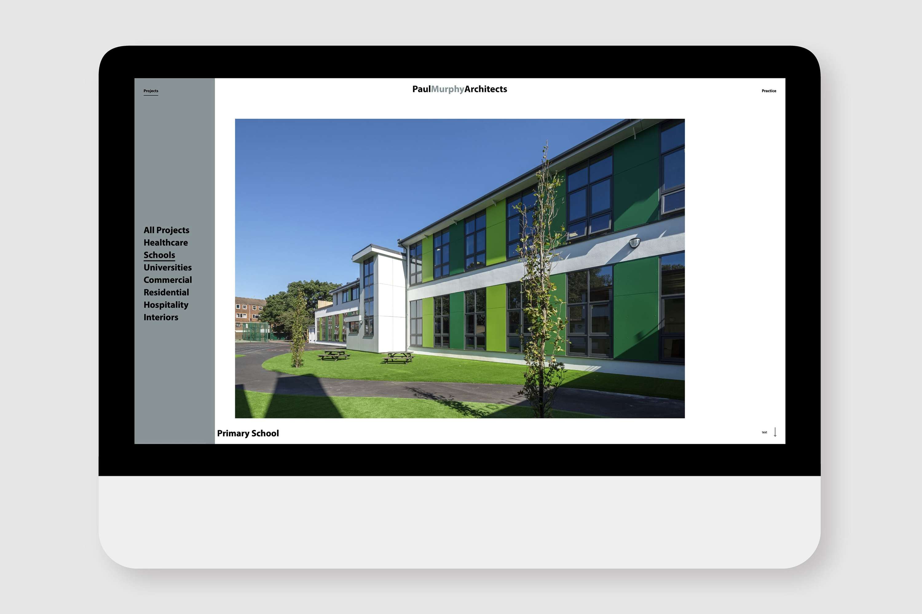 Website Design - Paul Murphy Architects by Rebecca Wilson