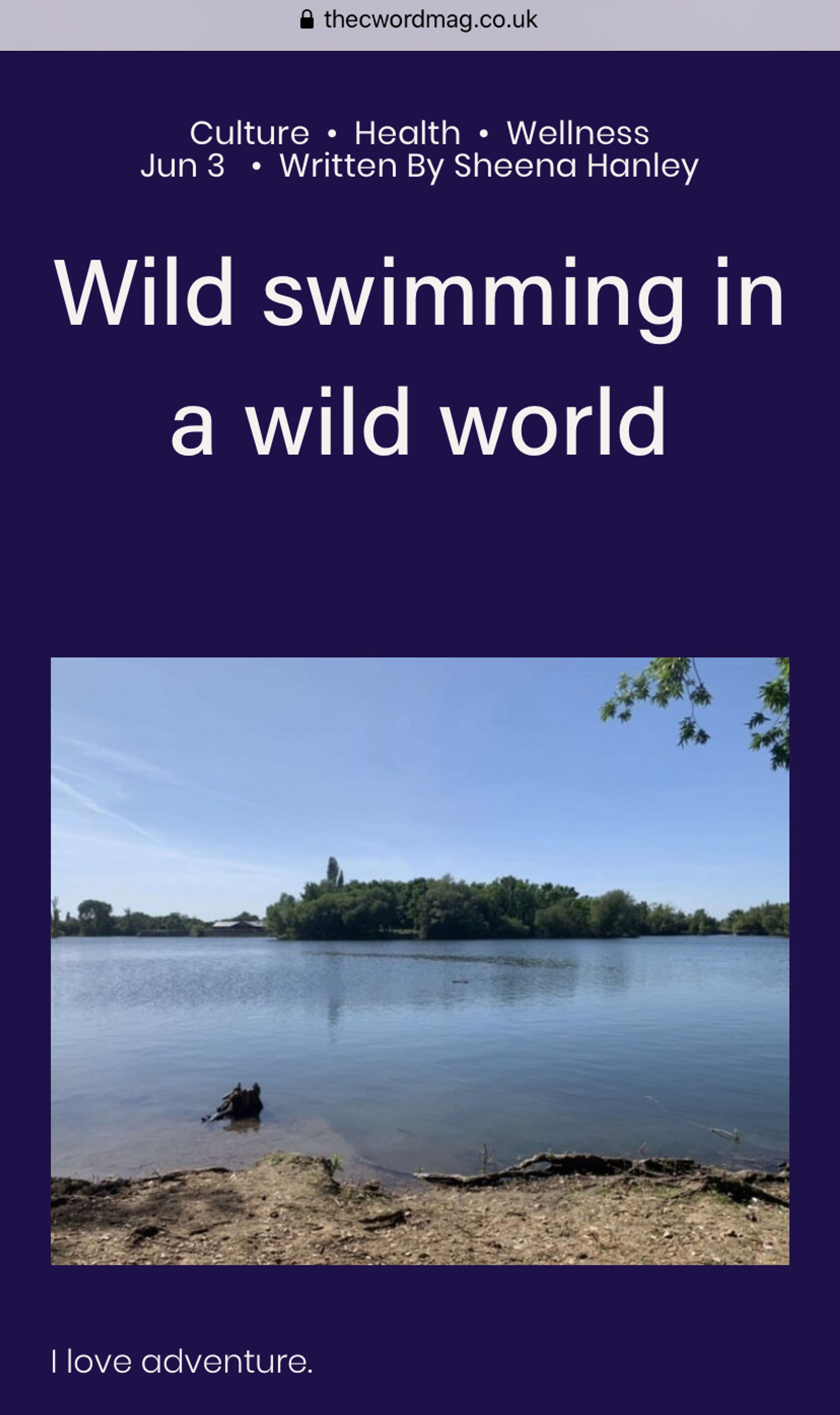 Featured writing by Sheena H