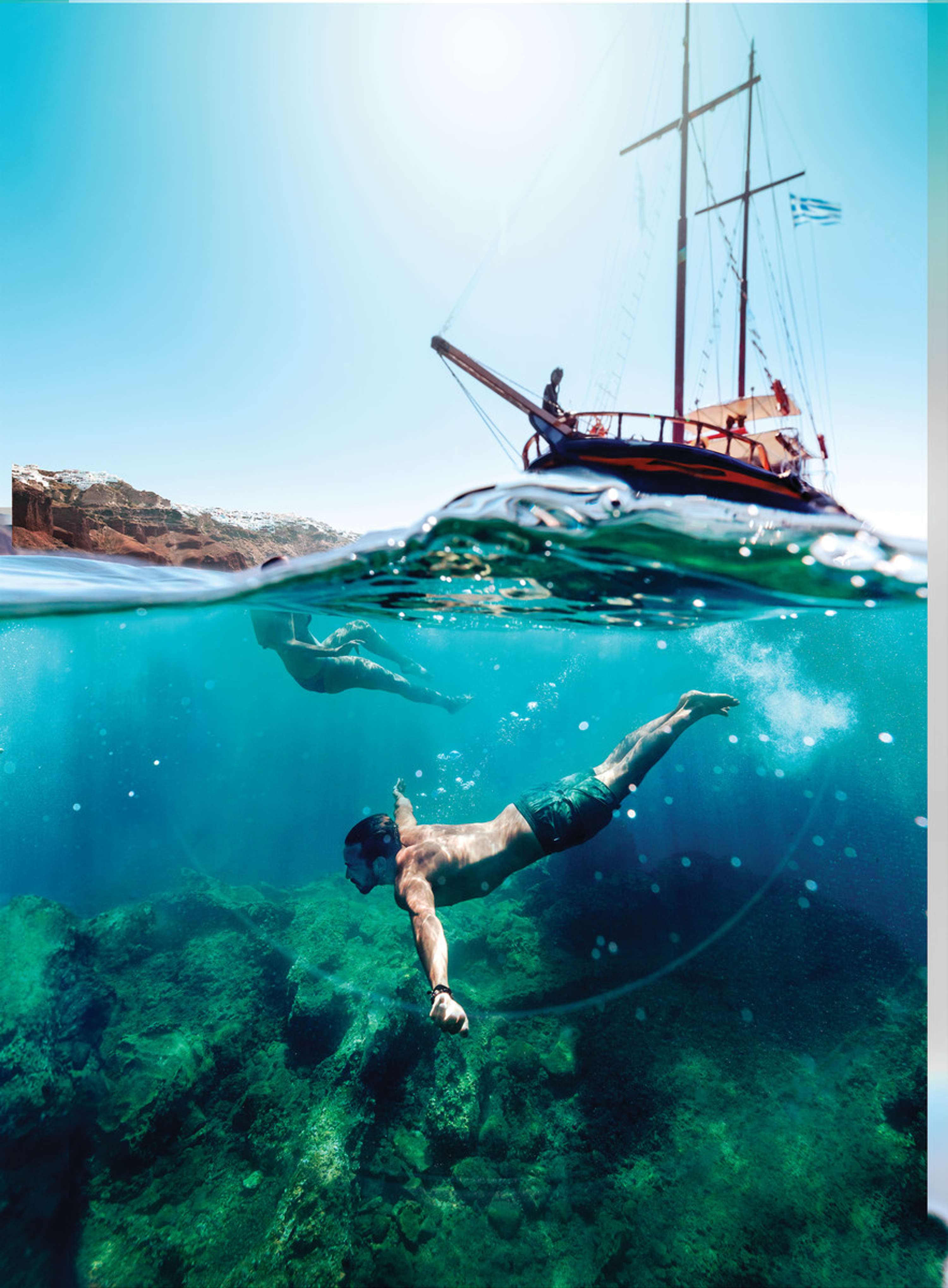 Art Direction and production for photoshoot in Santorini by Rachel Storey