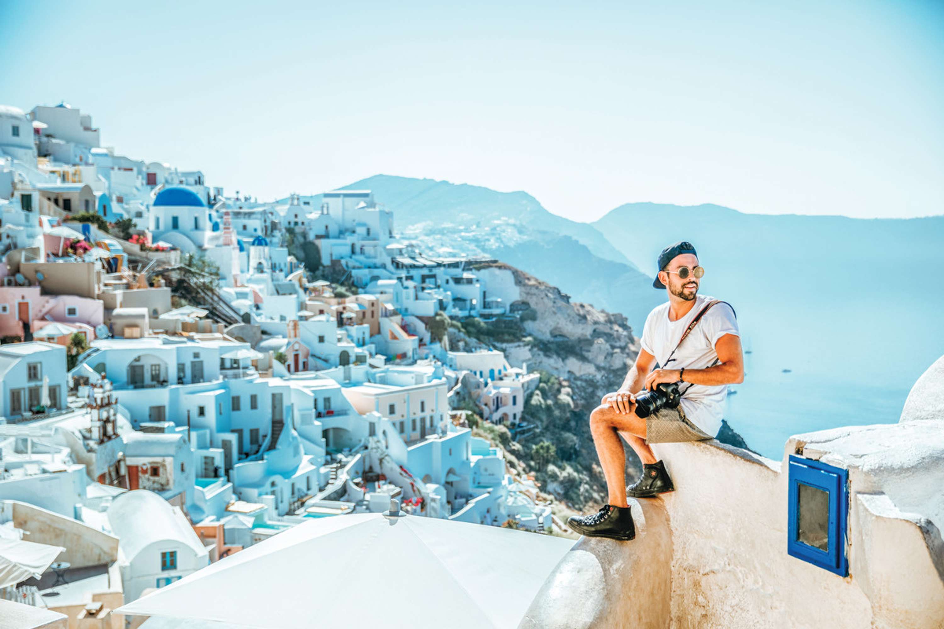 Art Direction and production for photoshoot in Santorini by Rachel Storey