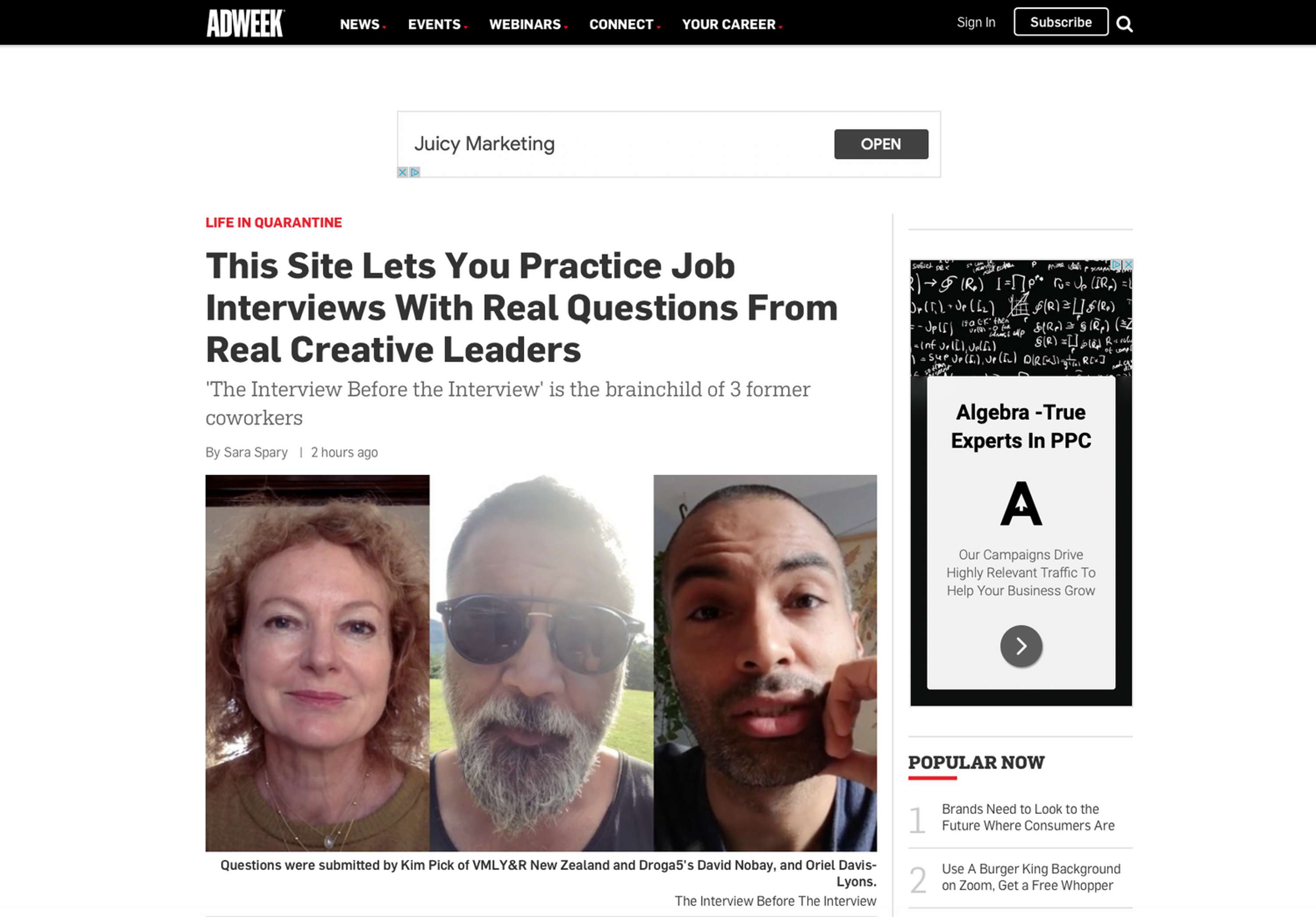 The Interview Before The Interview by Emma Leamore