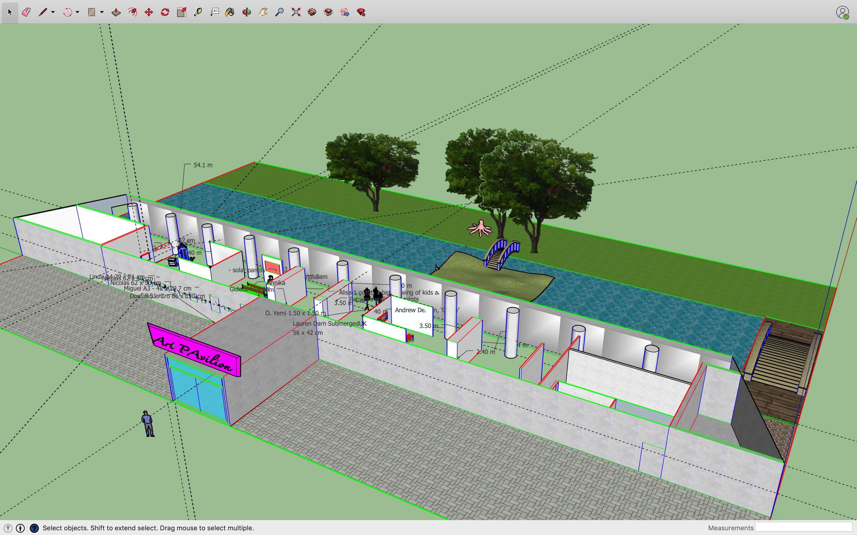Sketchup Exhibition Design/Curation by Roshanak (Roshi) Khakban
