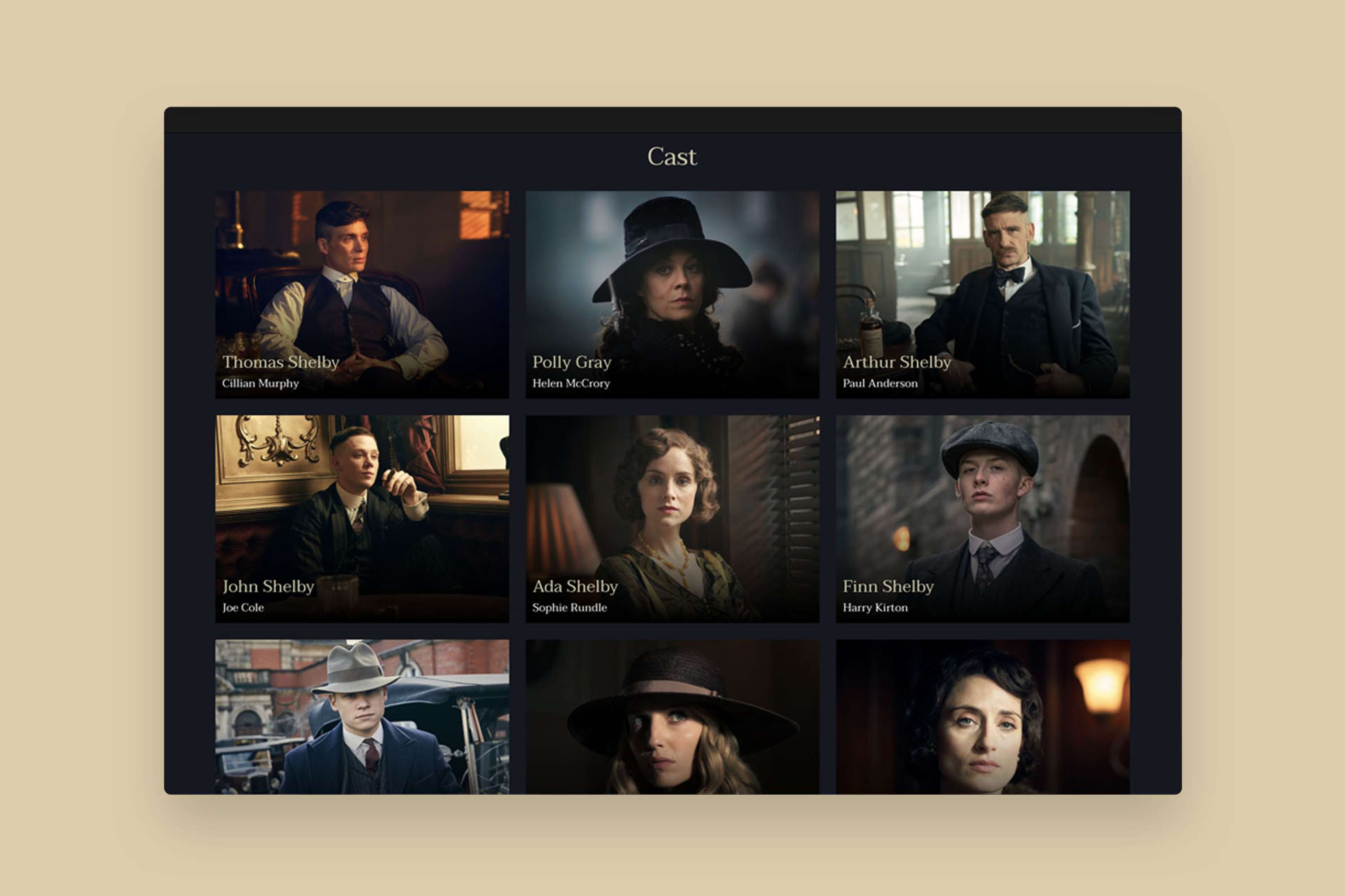 Peaky Blinders Website by Manifest