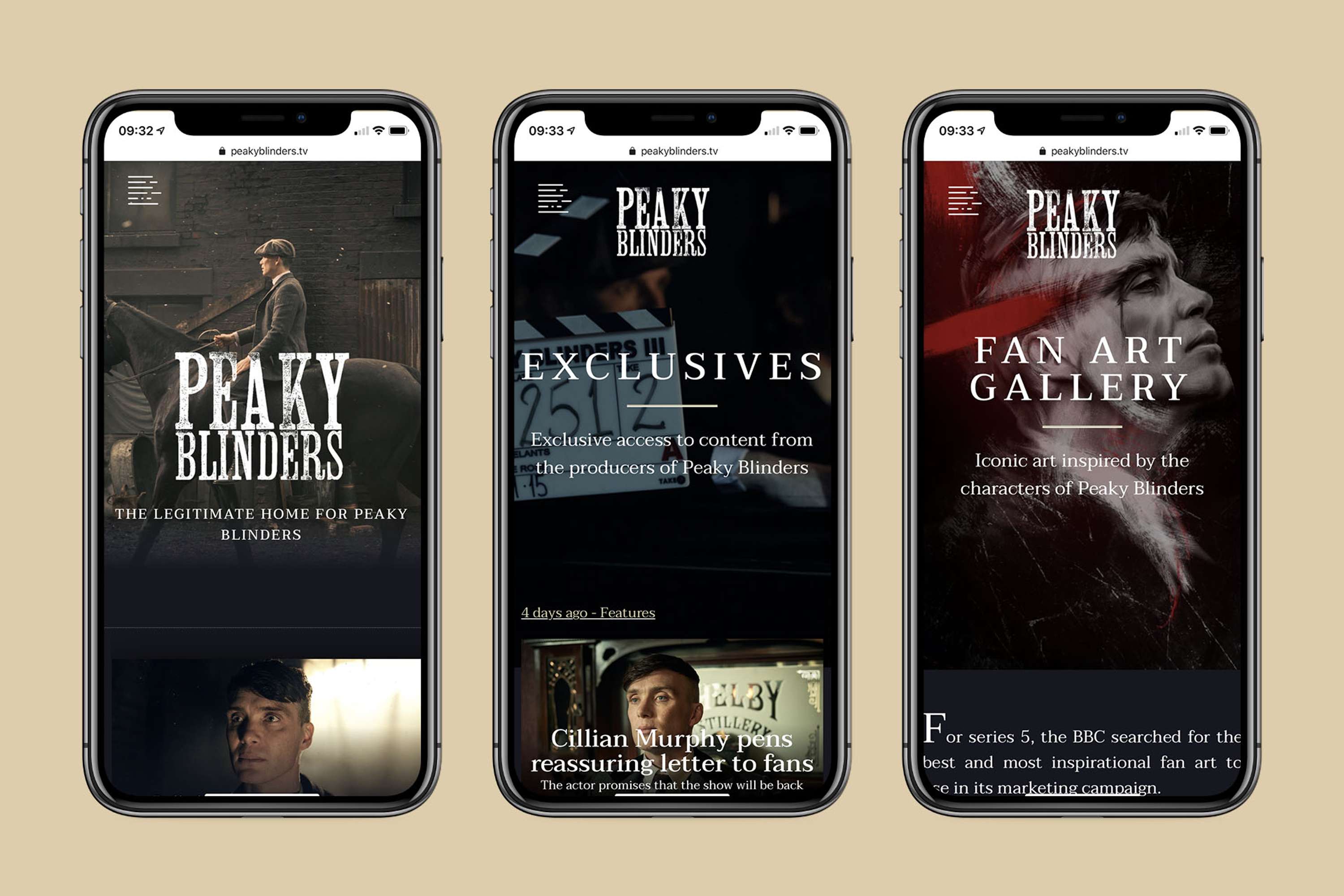 Peaky Blinders Website by Manifest