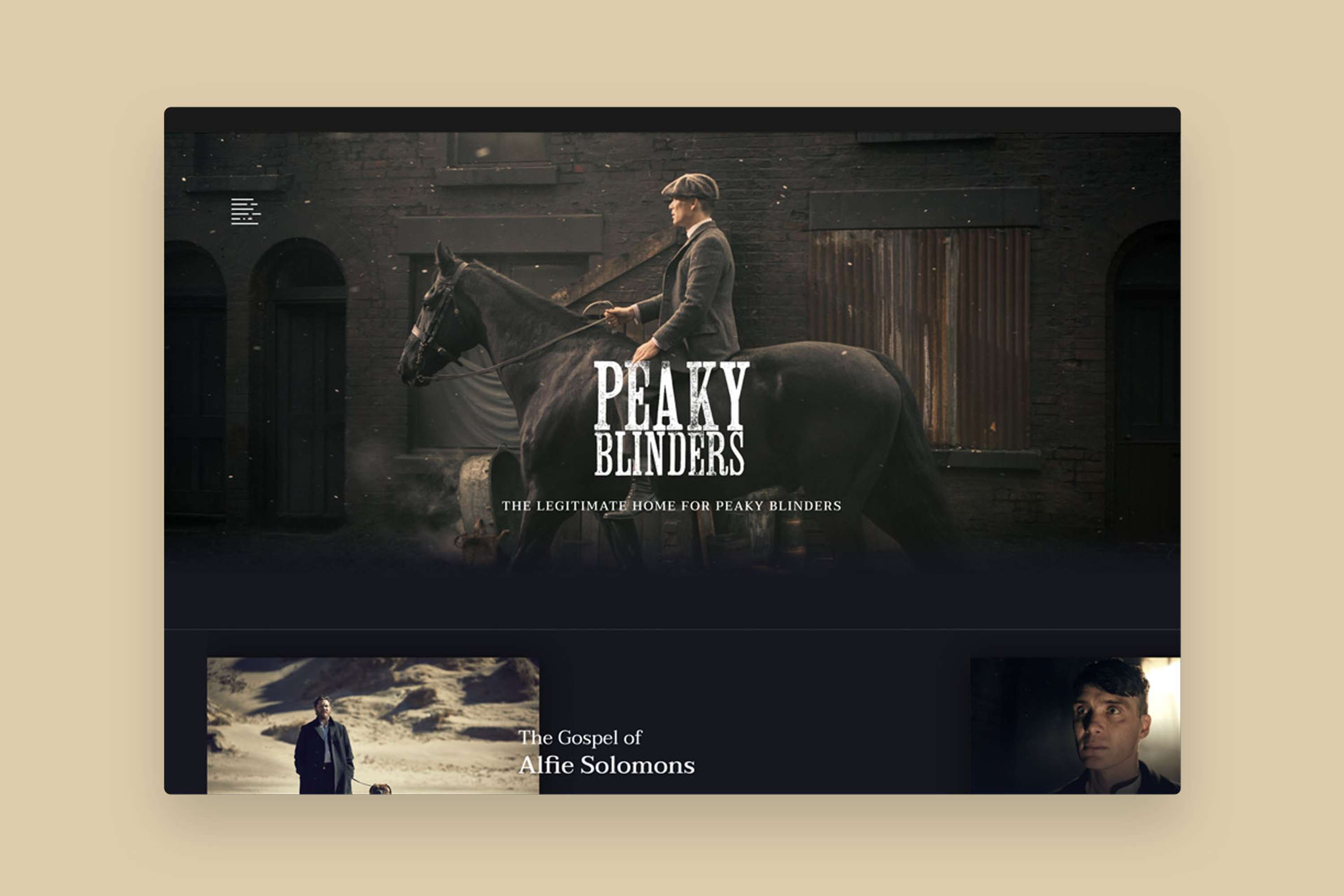 Peaky Blinders Website by Manifest