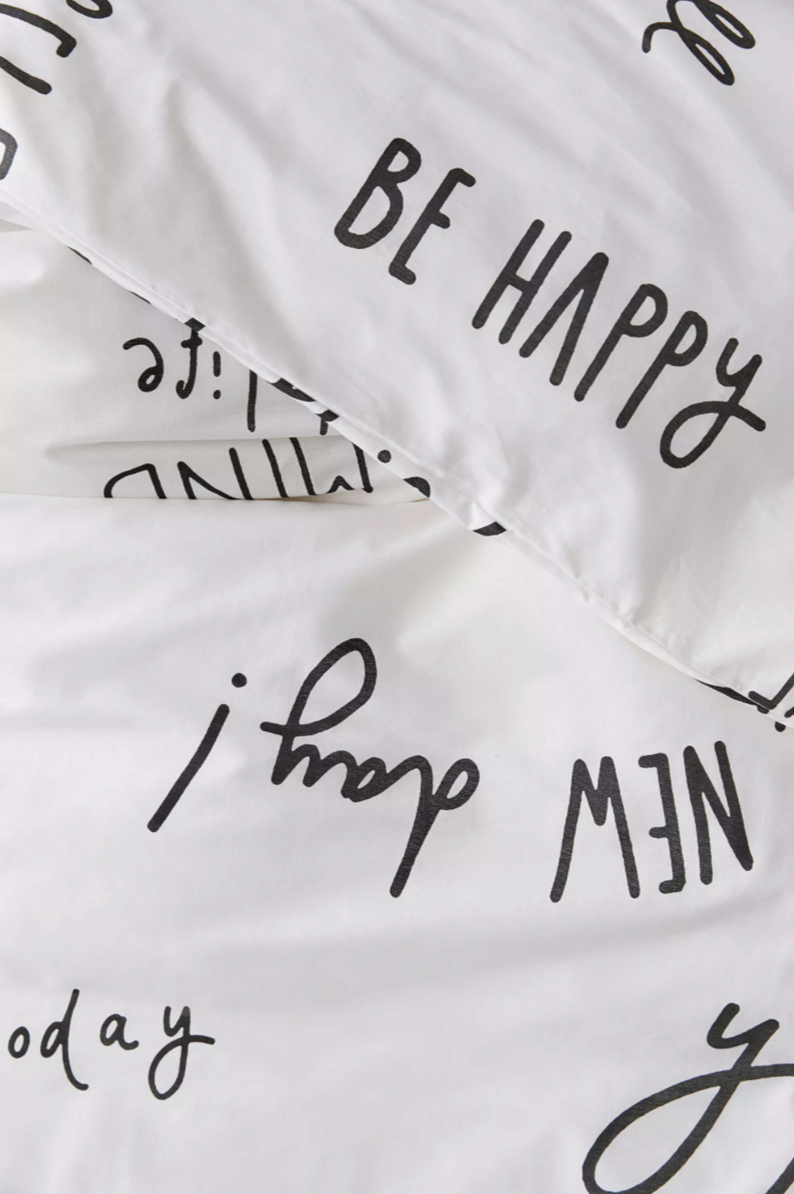Hand Lettered Good Vibes Bedding by Chloë Turner
