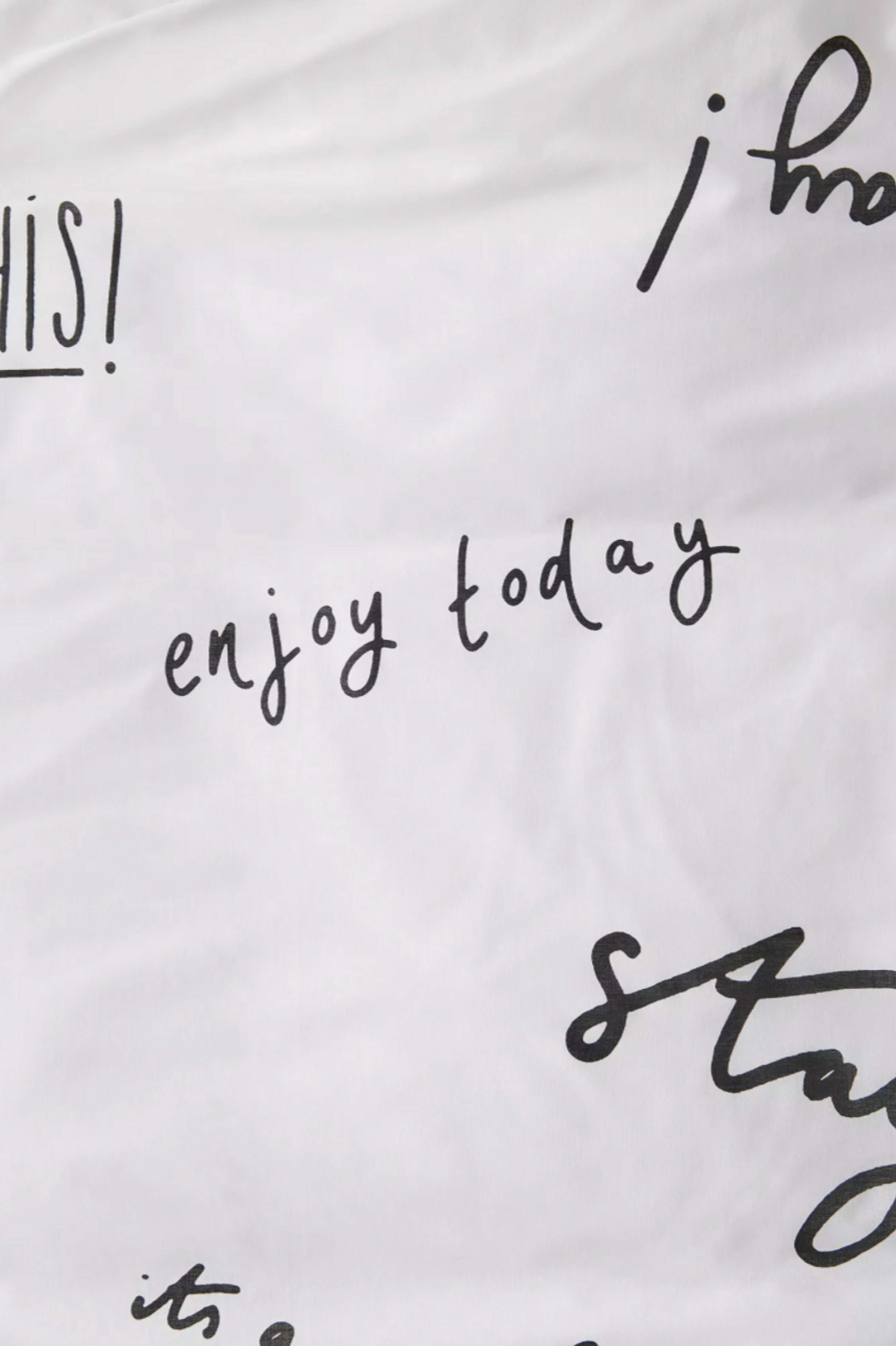 Hand Lettered Good Vibes Bedding by Chloë Turner
