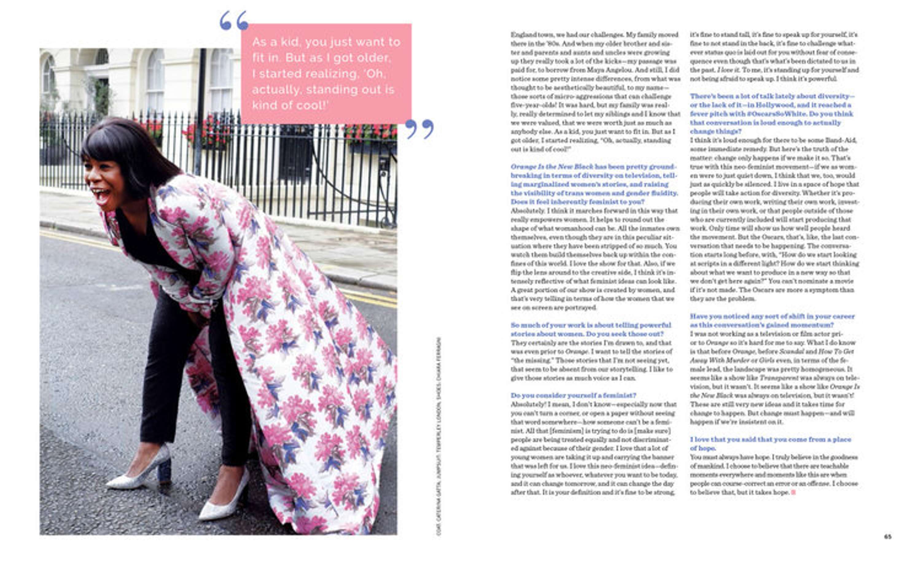 Bust Magazine Editorial with Uzo Aduba by Erin Barry