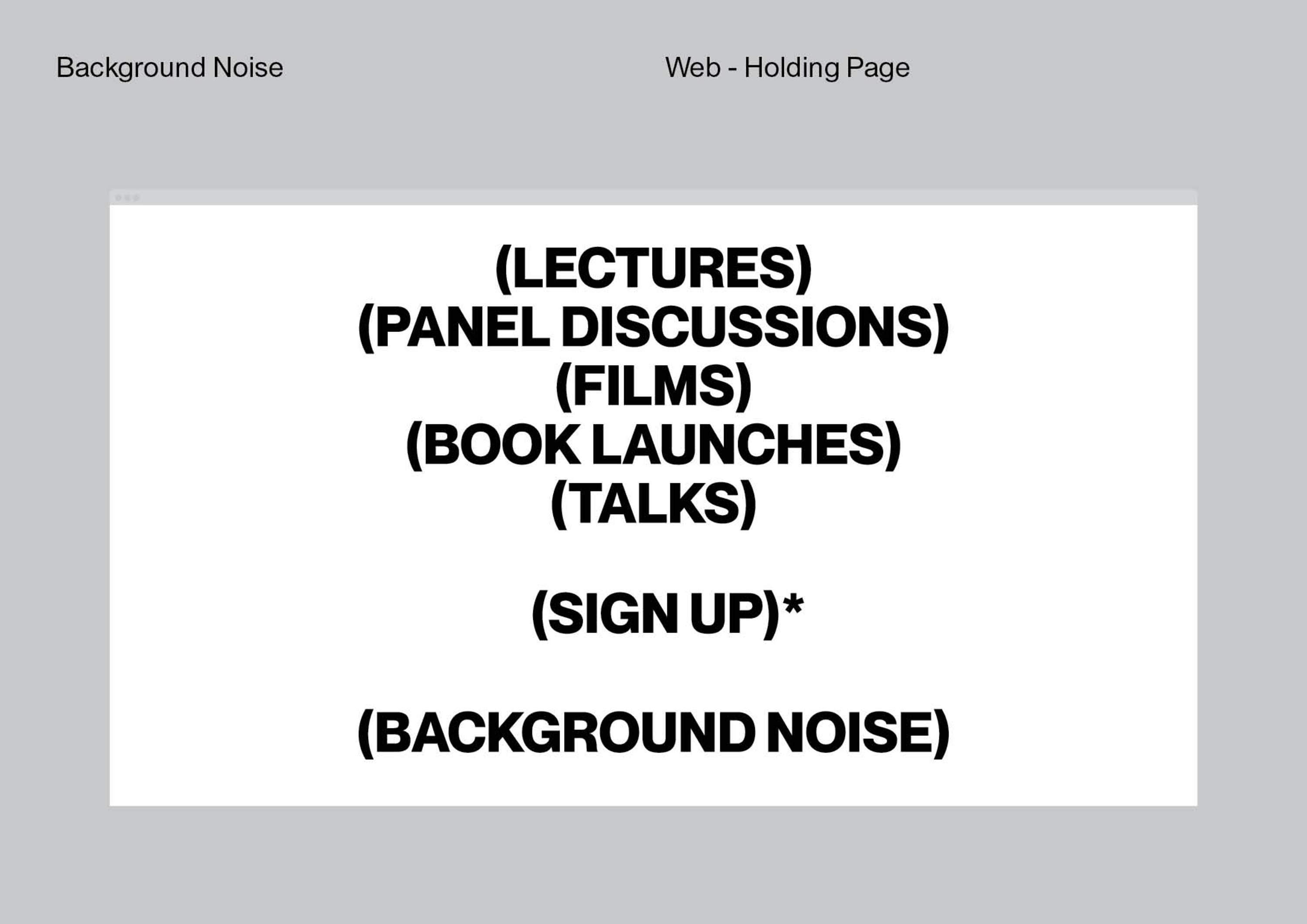 Background Noise by Josh Costar
