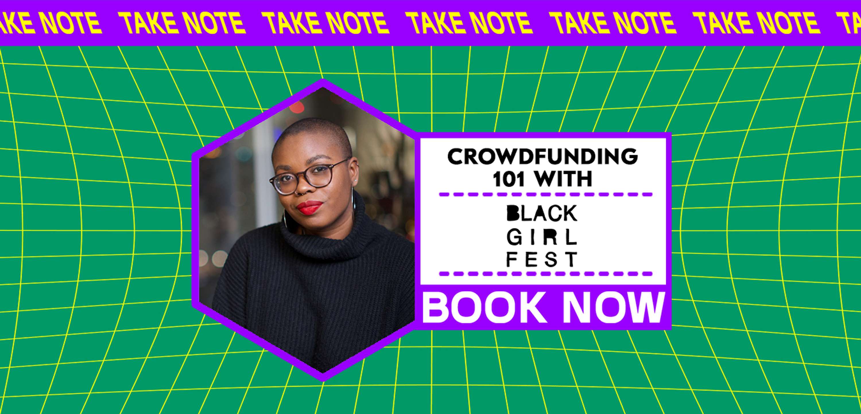 Creative for Take Note event series by Rory Newton Dunn