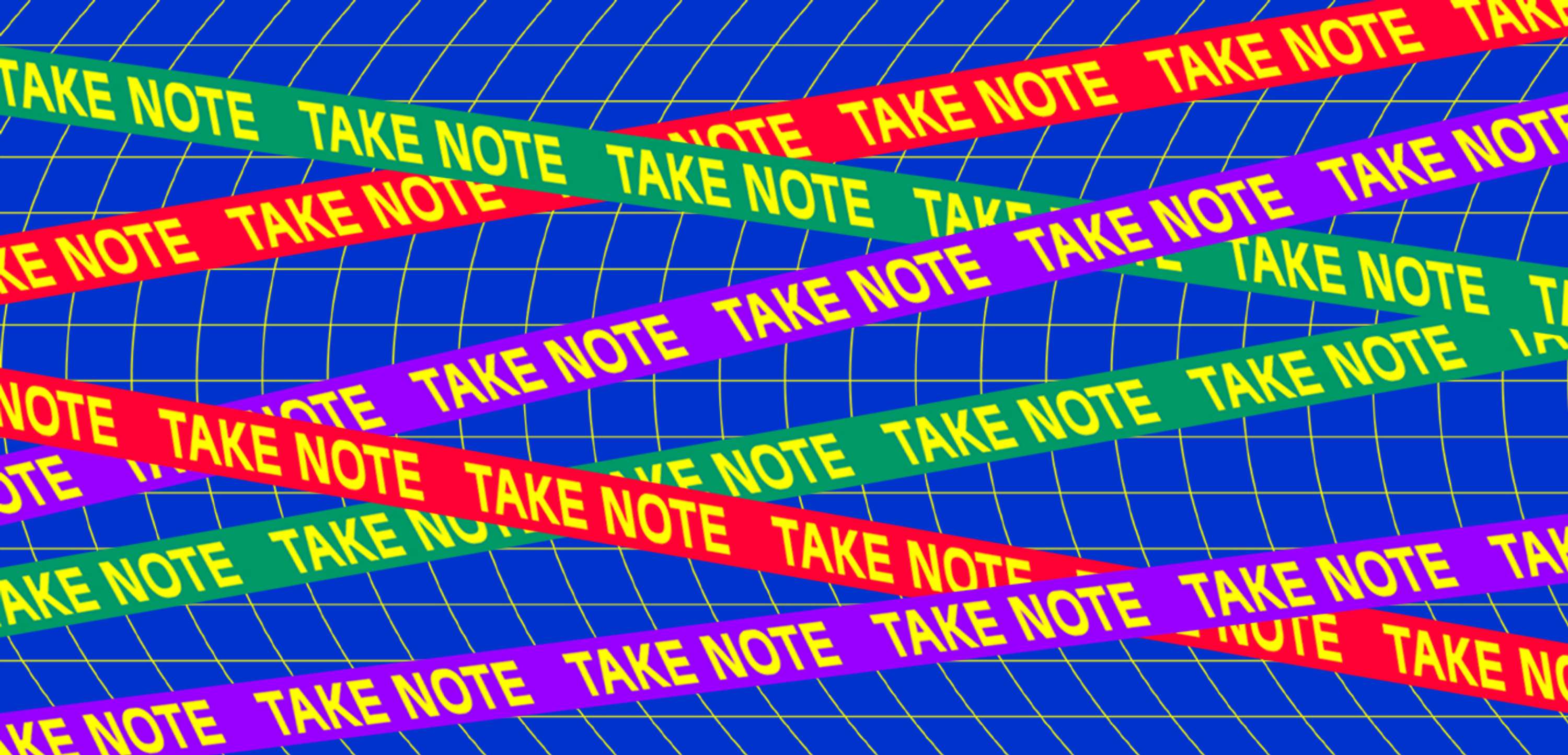 Creative for Take Note event series by Rory Newton Dunn