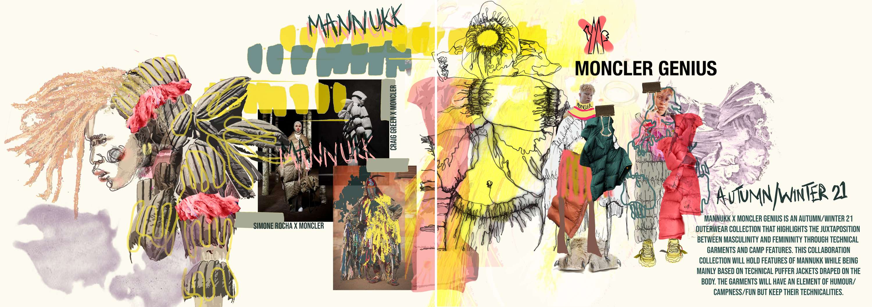 MANNUKK X MONCLER GENIUS COLLABORATION PROJECT by Sarah Leatherland