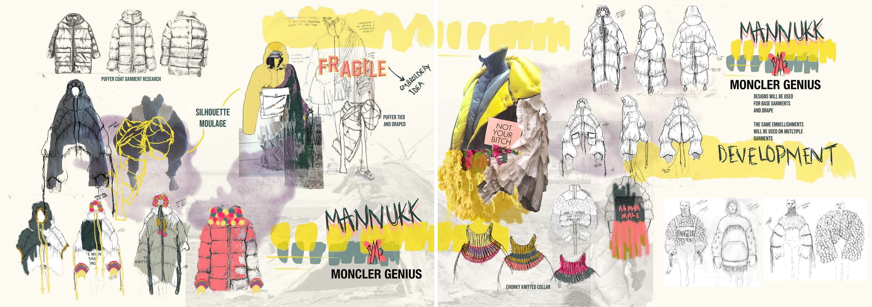 MANNUKK X MONCLER GENIUS COLLABORATION PROJECT by Sarah Leatherland