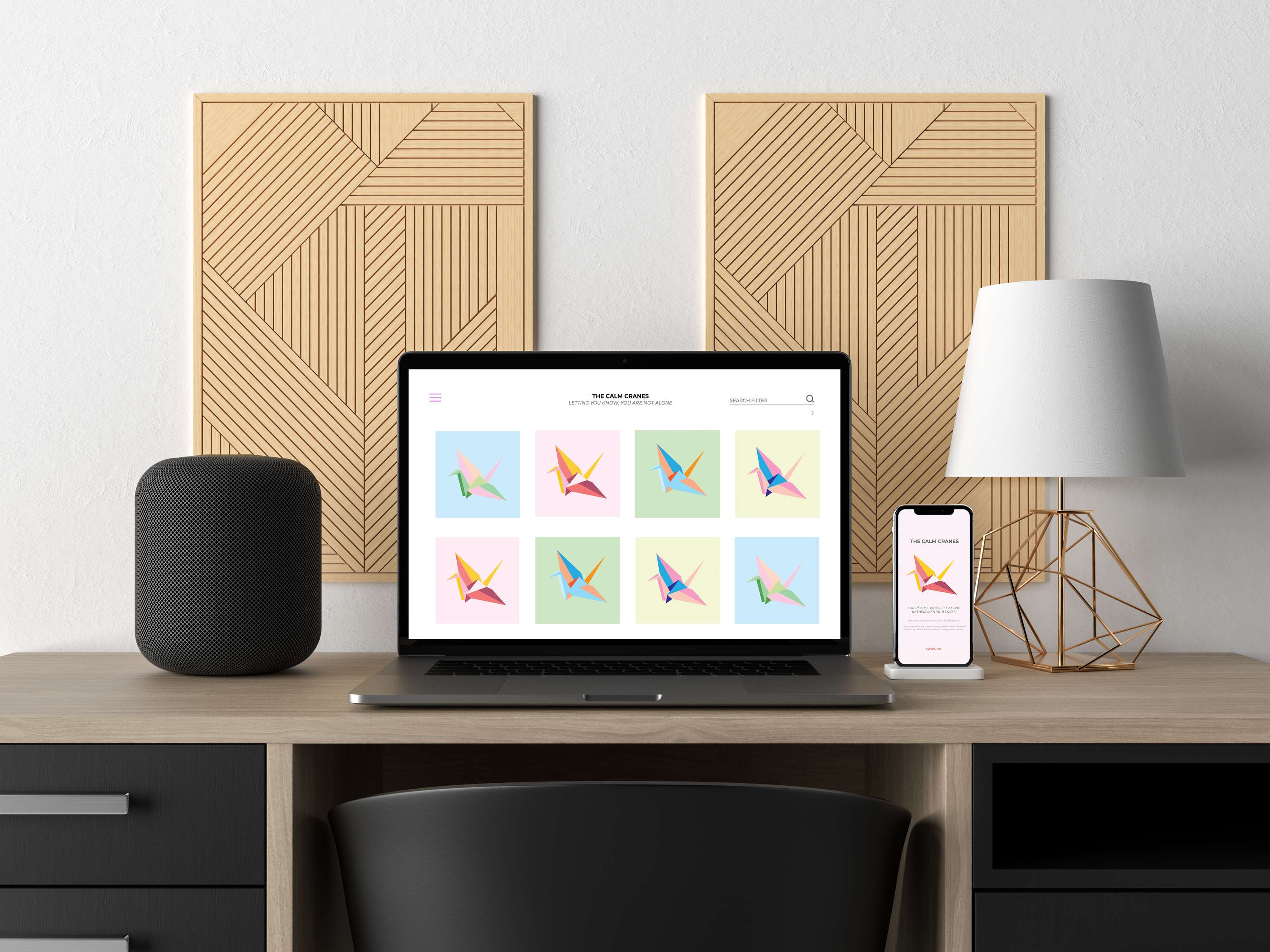 CONCEPT: The Calm Cranes Website by Michelle Woods