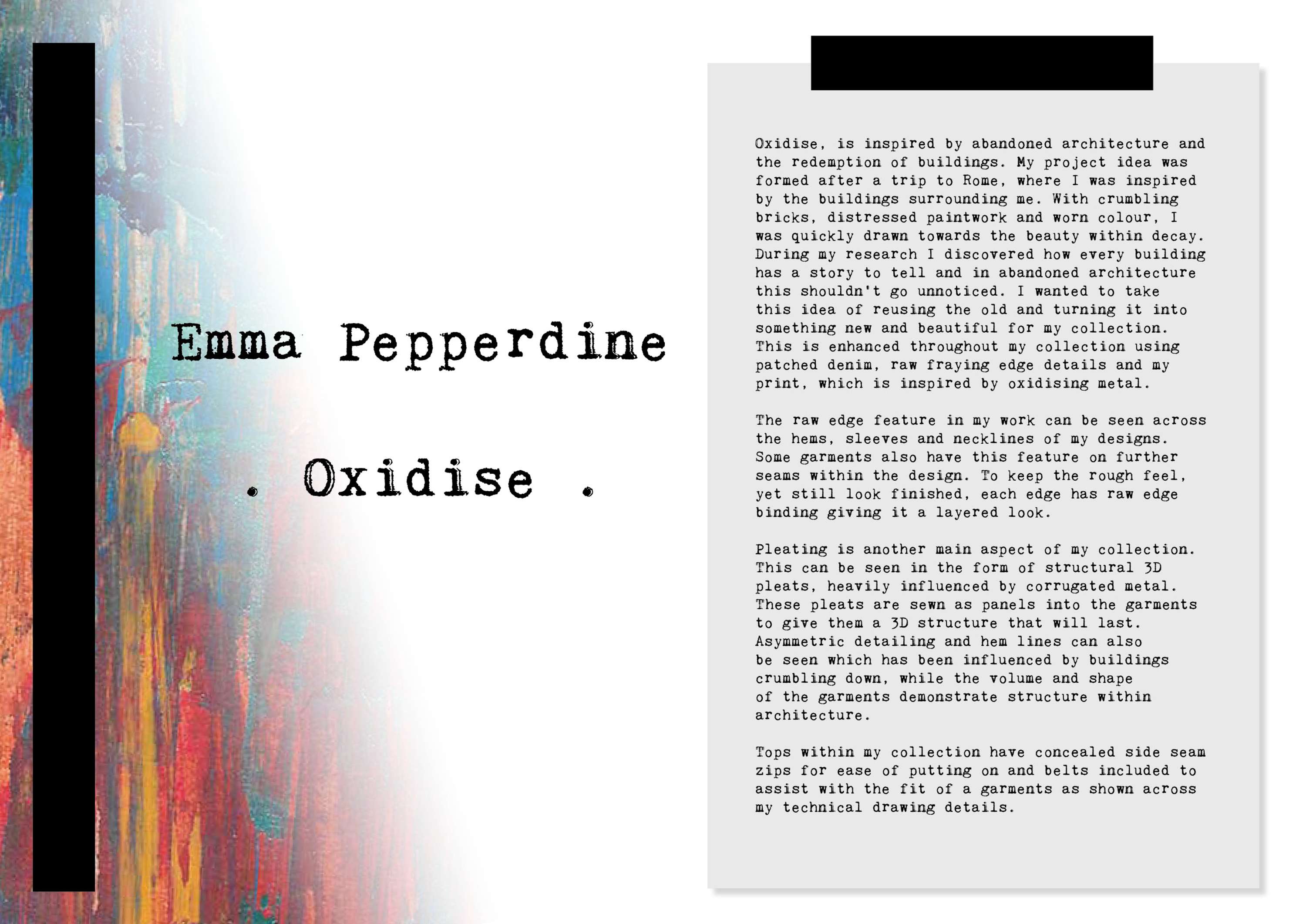 . OXIDISE . The Technical Bits by Emma Pepperdine