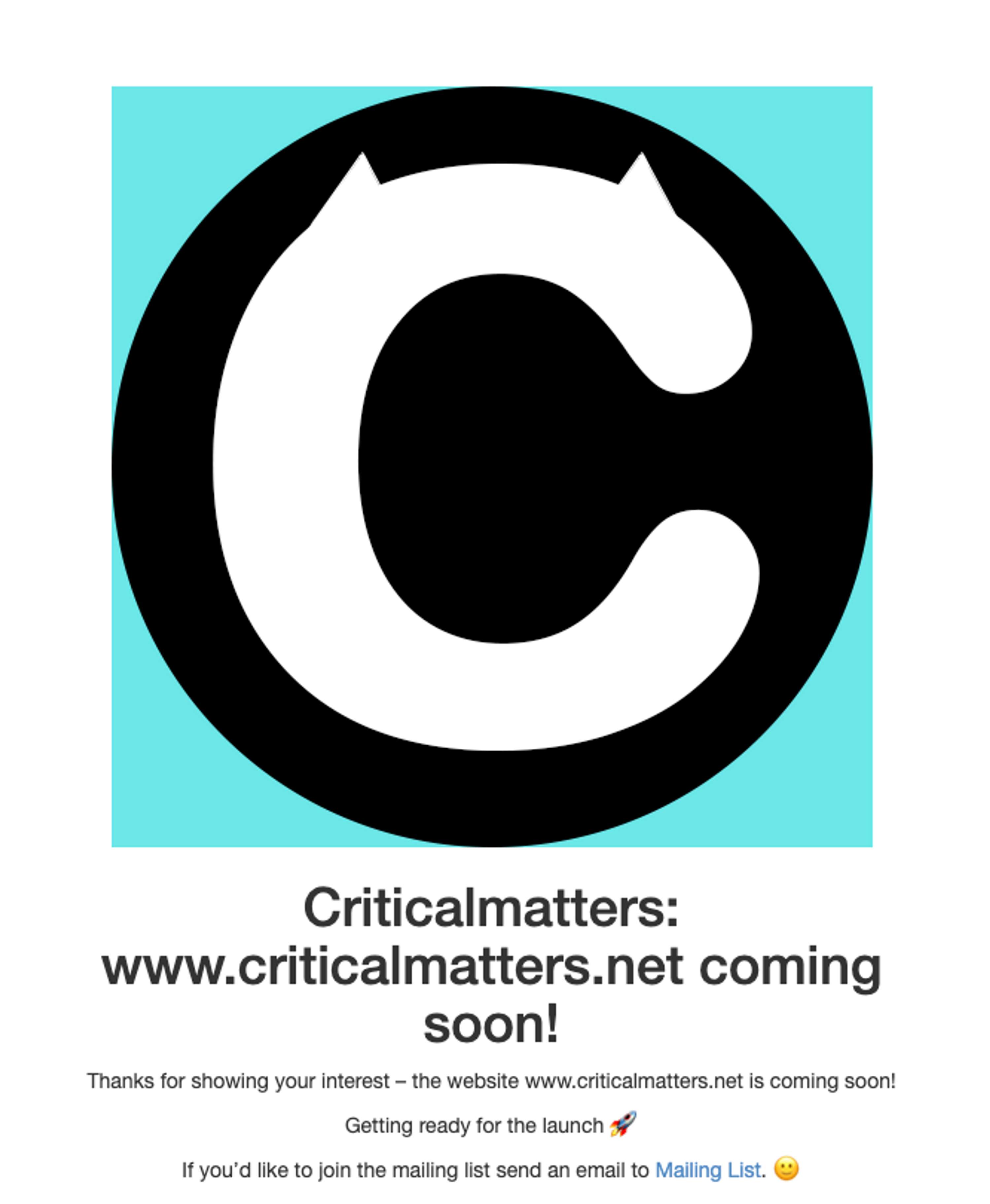 Criticalmatters.net by Critical Matters