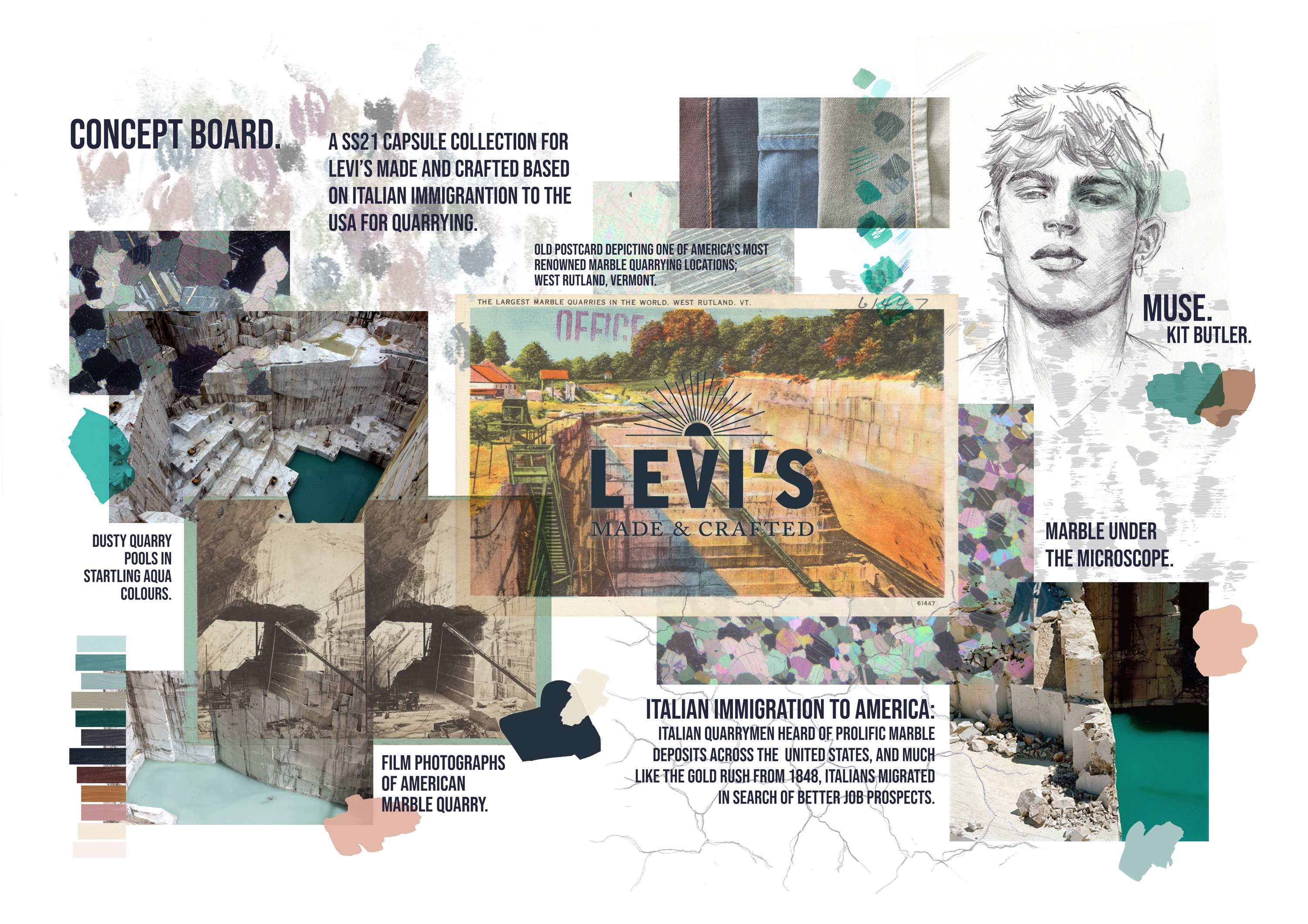 'ALLURE OF AZURE' - Levi's Made and Crafted Collaboration. by Megan Andrews