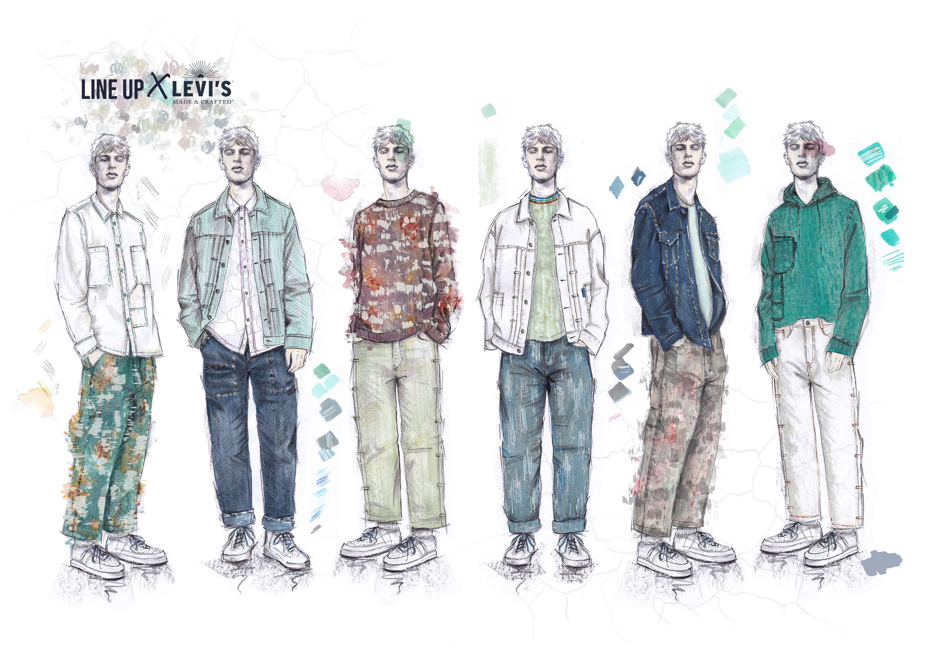 'ALLURE OF AZURE' - Levi's Made and Crafted Collaboration. by Megan Andrews
