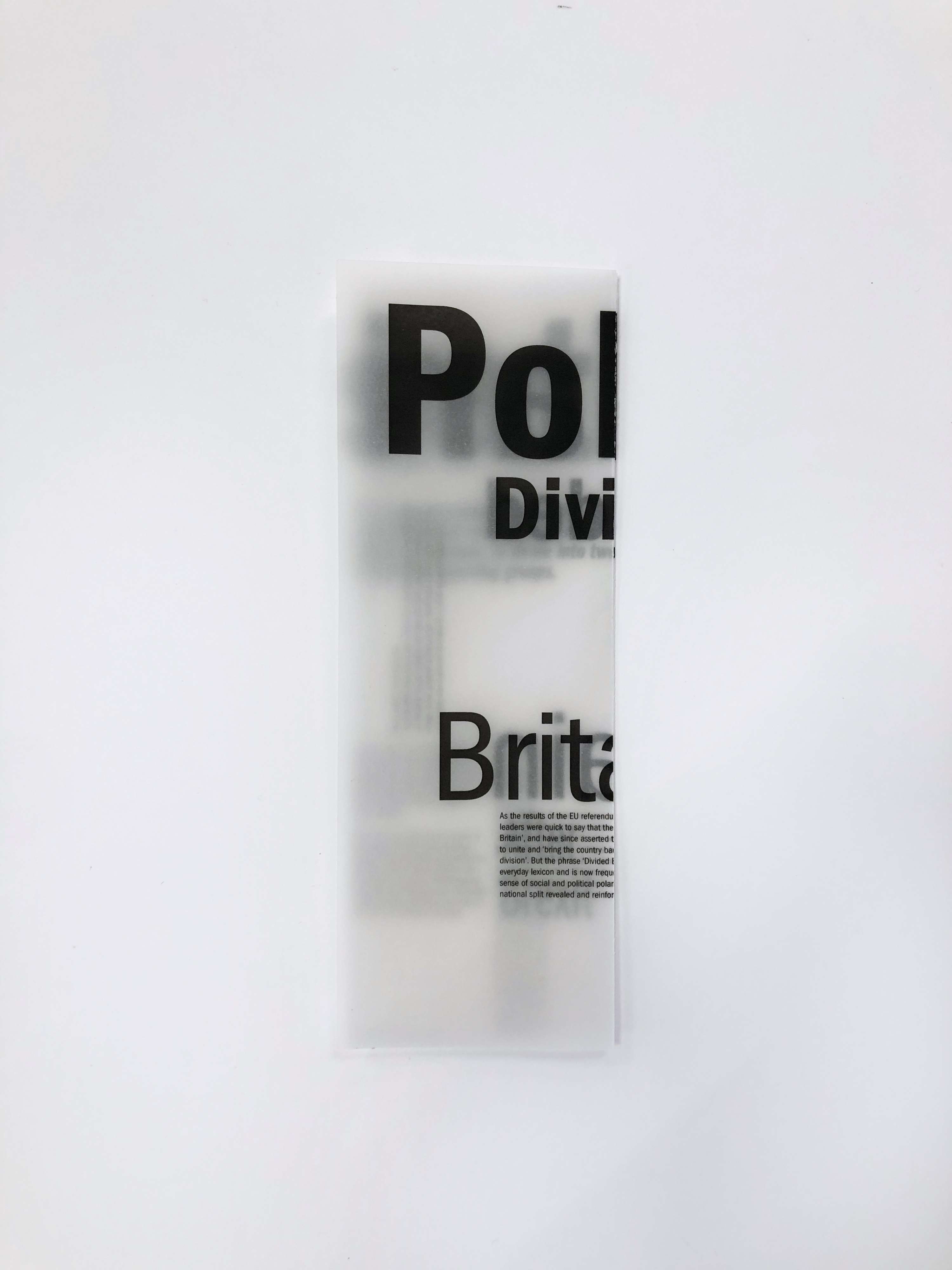 Of Polarisation by Sarah Twelves