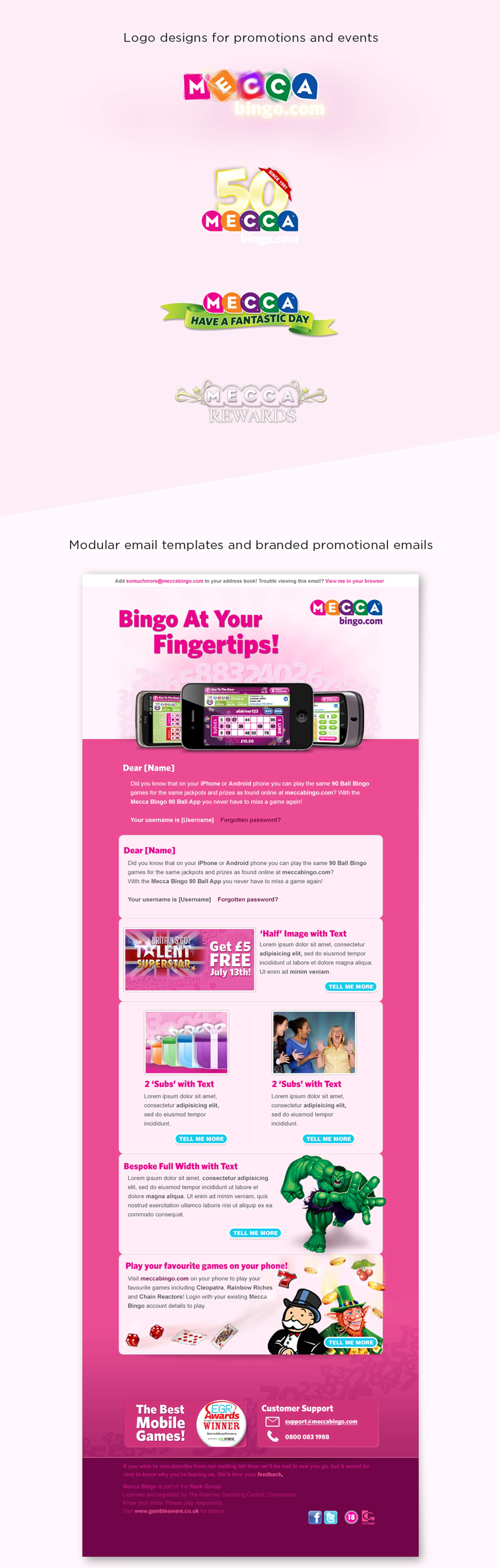 Mecca Bingo - UI/Visual Design - 2010 to 2012 by Rob Renton