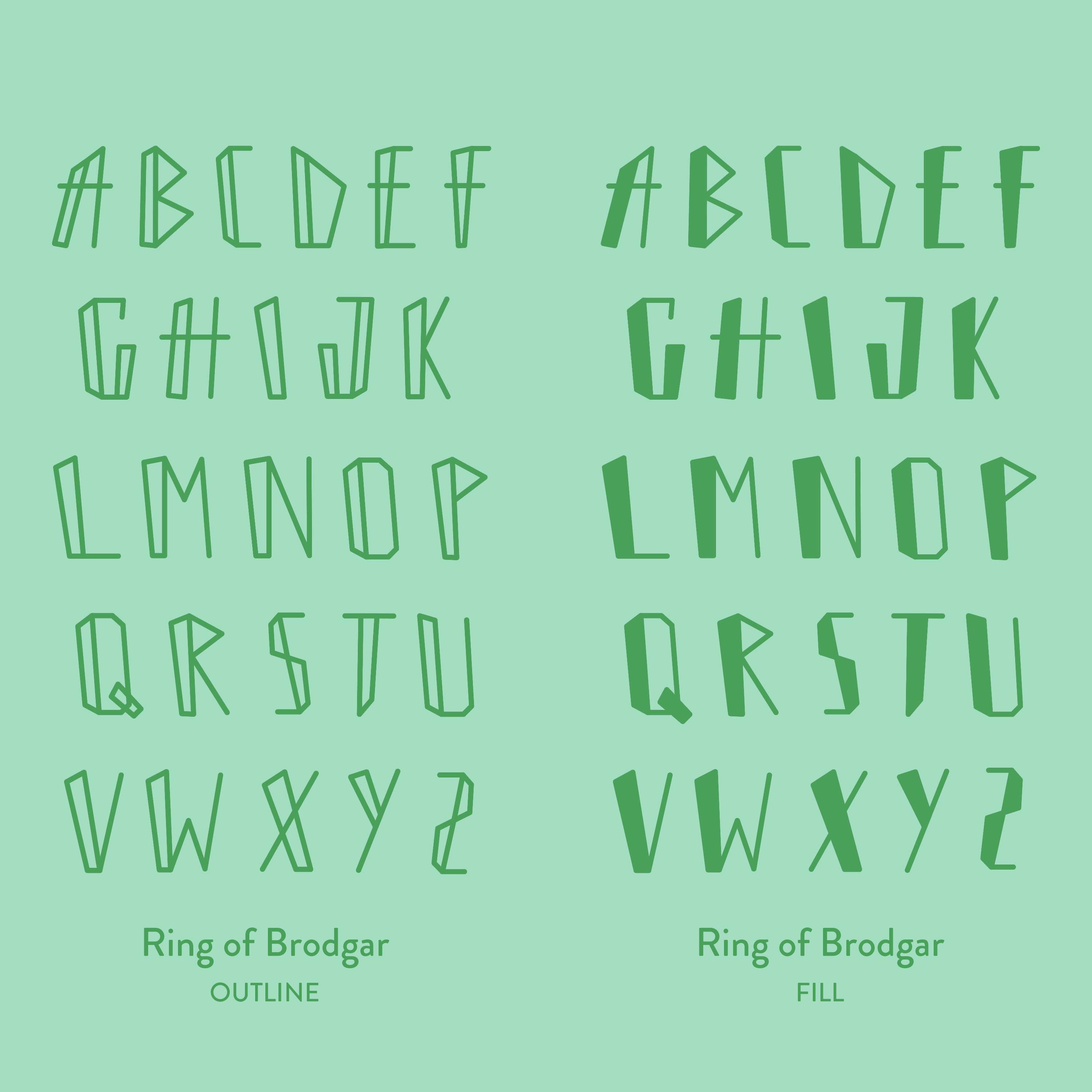 Ring of Brodgar Typeface by Anna Woods