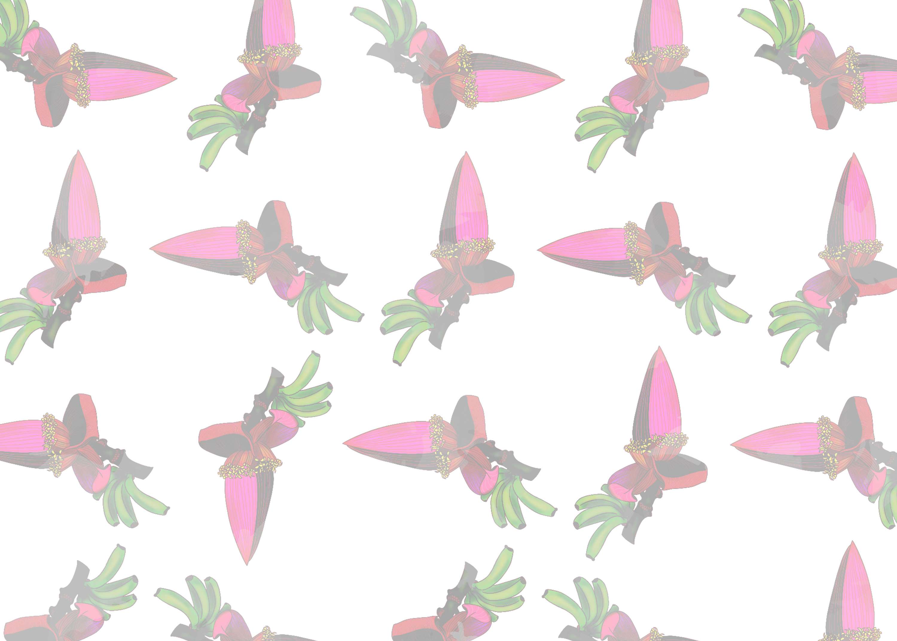 Banana Flower Pattern by Jessie Tran
