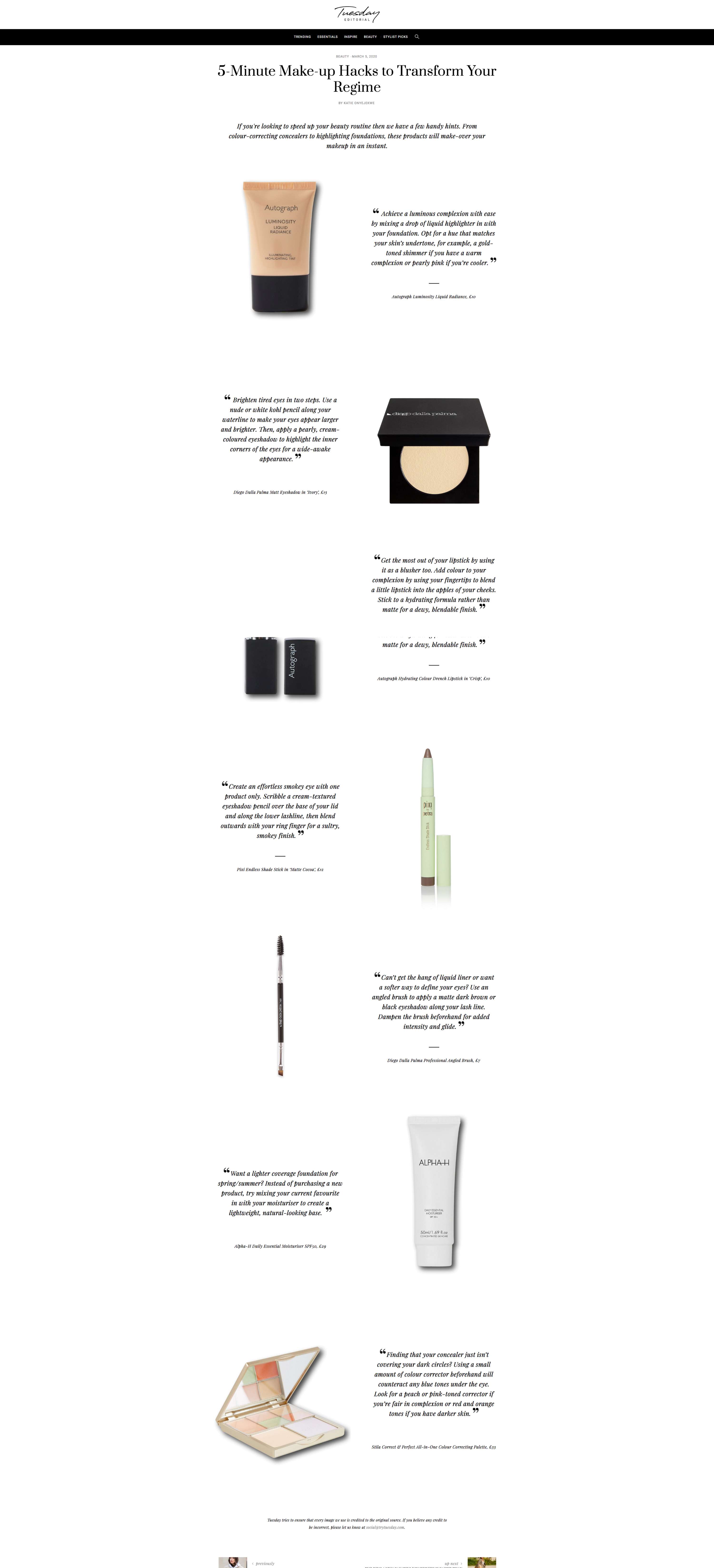 Try Tuesday Editorial Platform - Beauty Features by Katie Onyejekwe