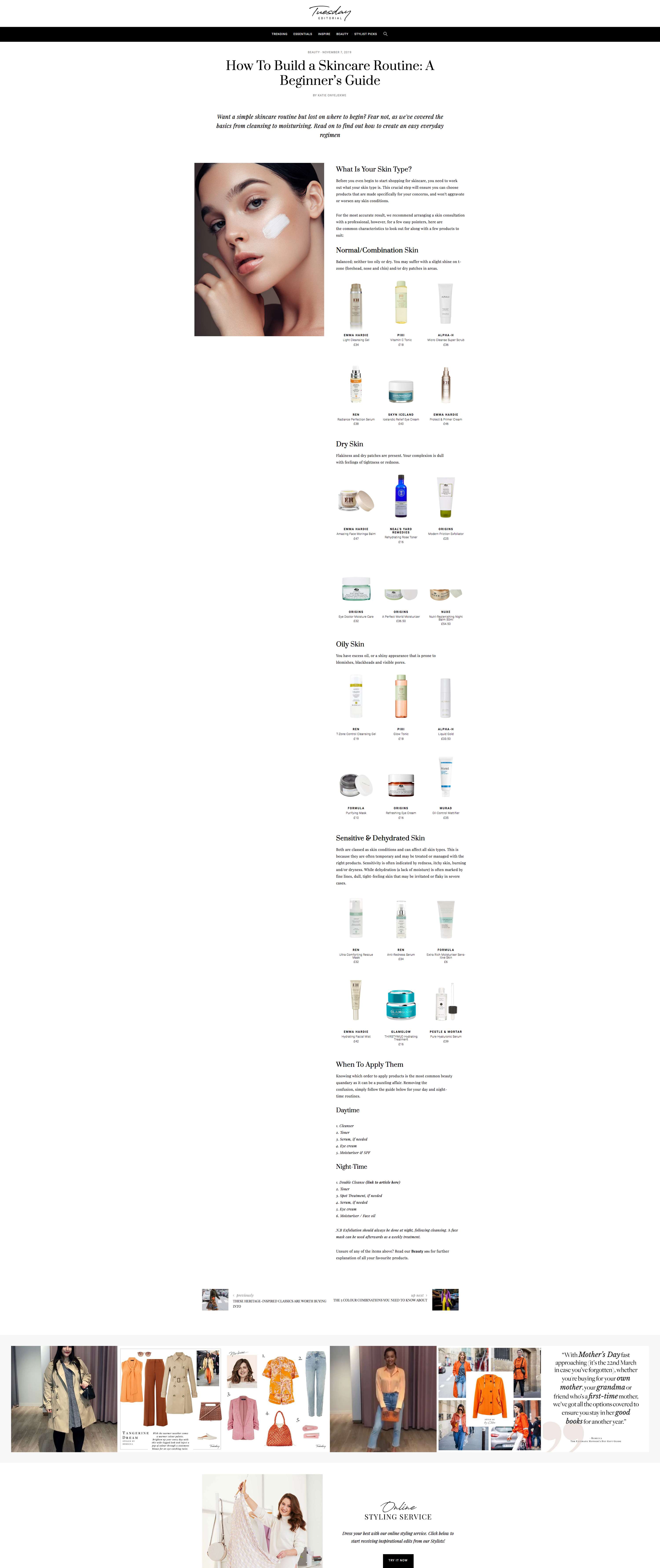 Try Tuesday Editorial Platform - Beauty Features by Katie Onyejekwe
