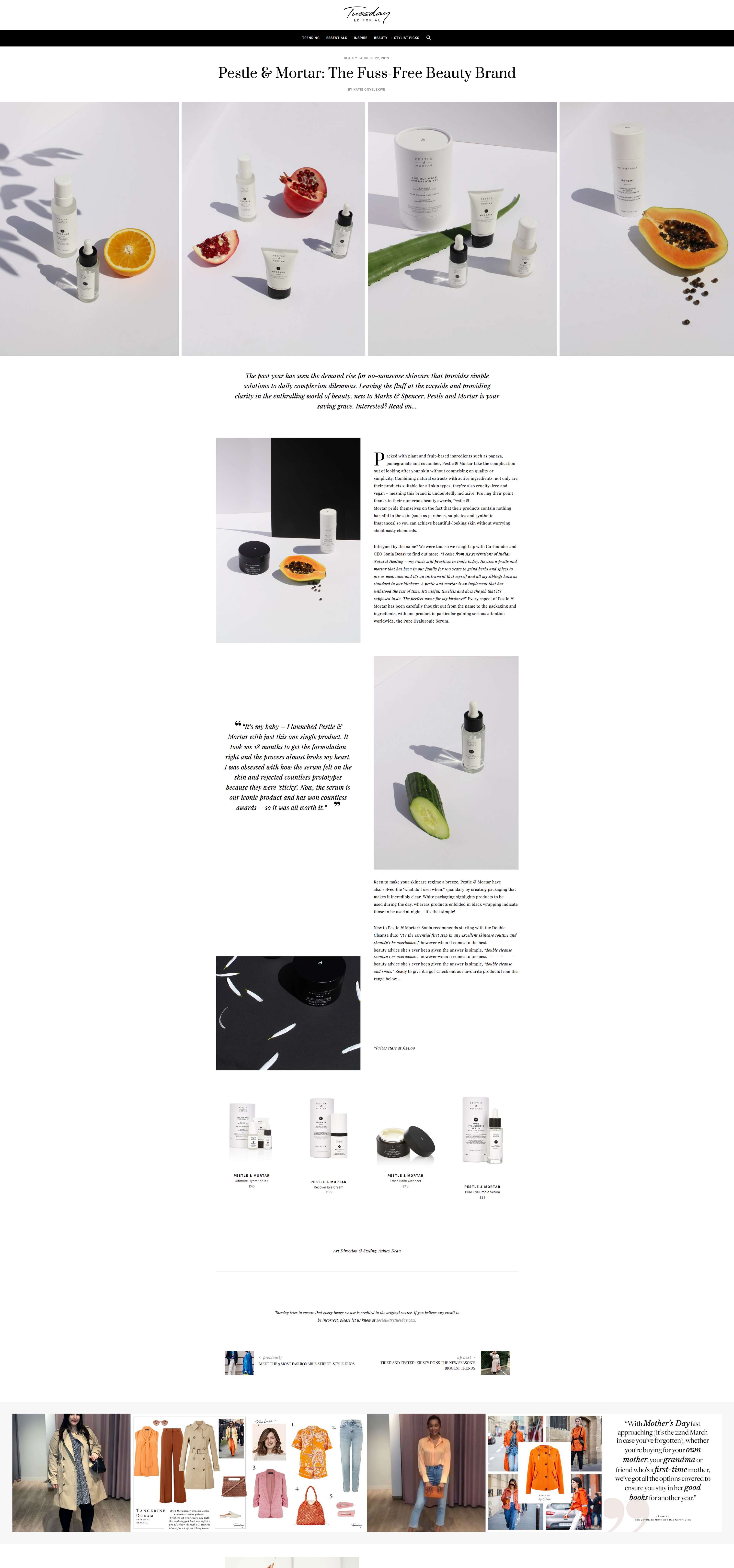 Try Tuesday Editorial Platform - Beauty Features by Katie Onyejekwe