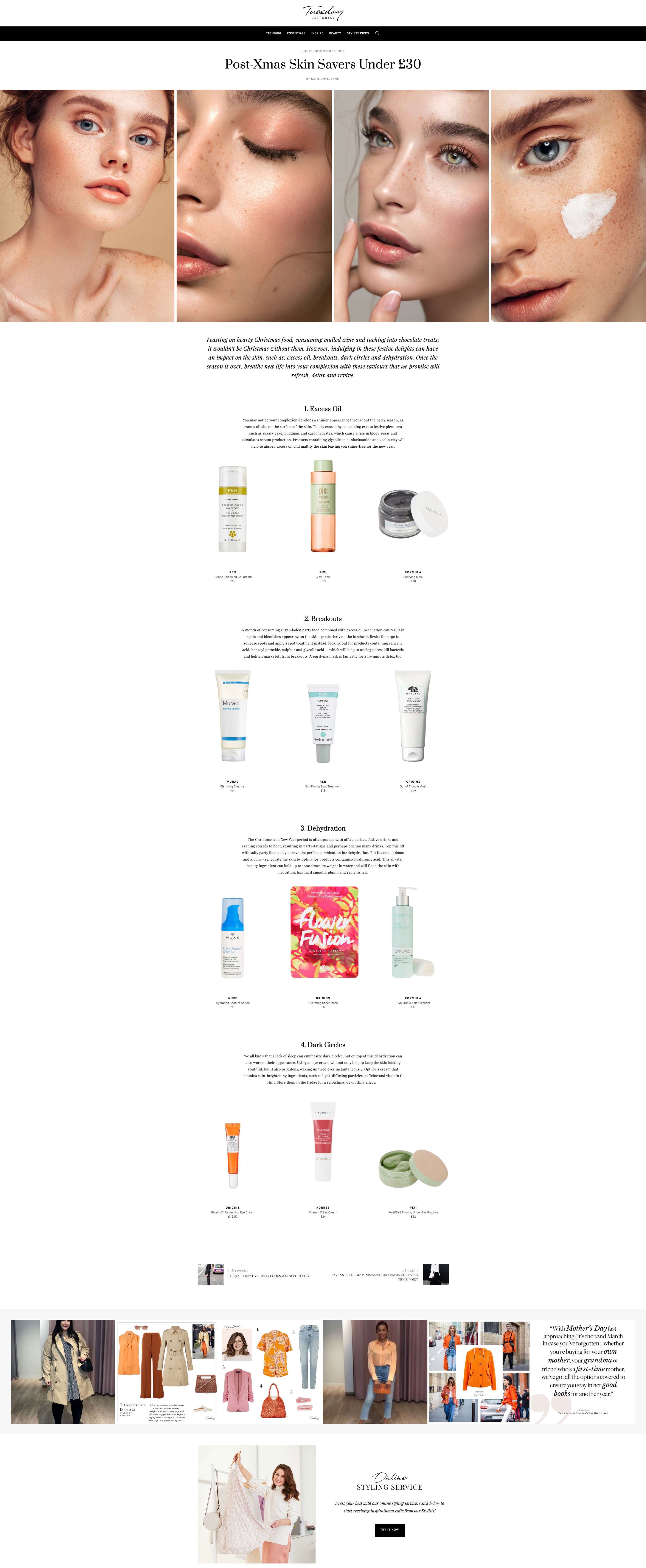 Try Tuesday Editorial Platform - Beauty Features by Katie Onyejekwe
