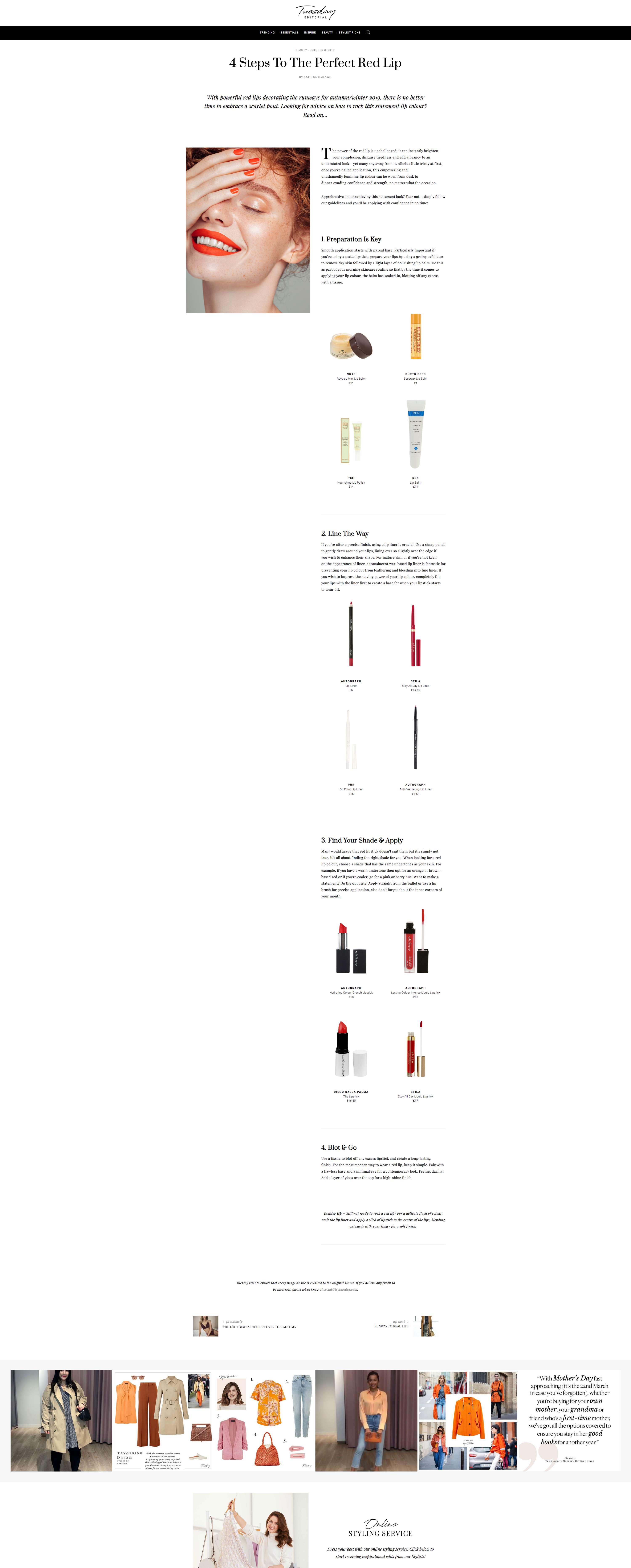 Try Tuesday Editorial Platform - Beauty Features by Katie Onyejekwe